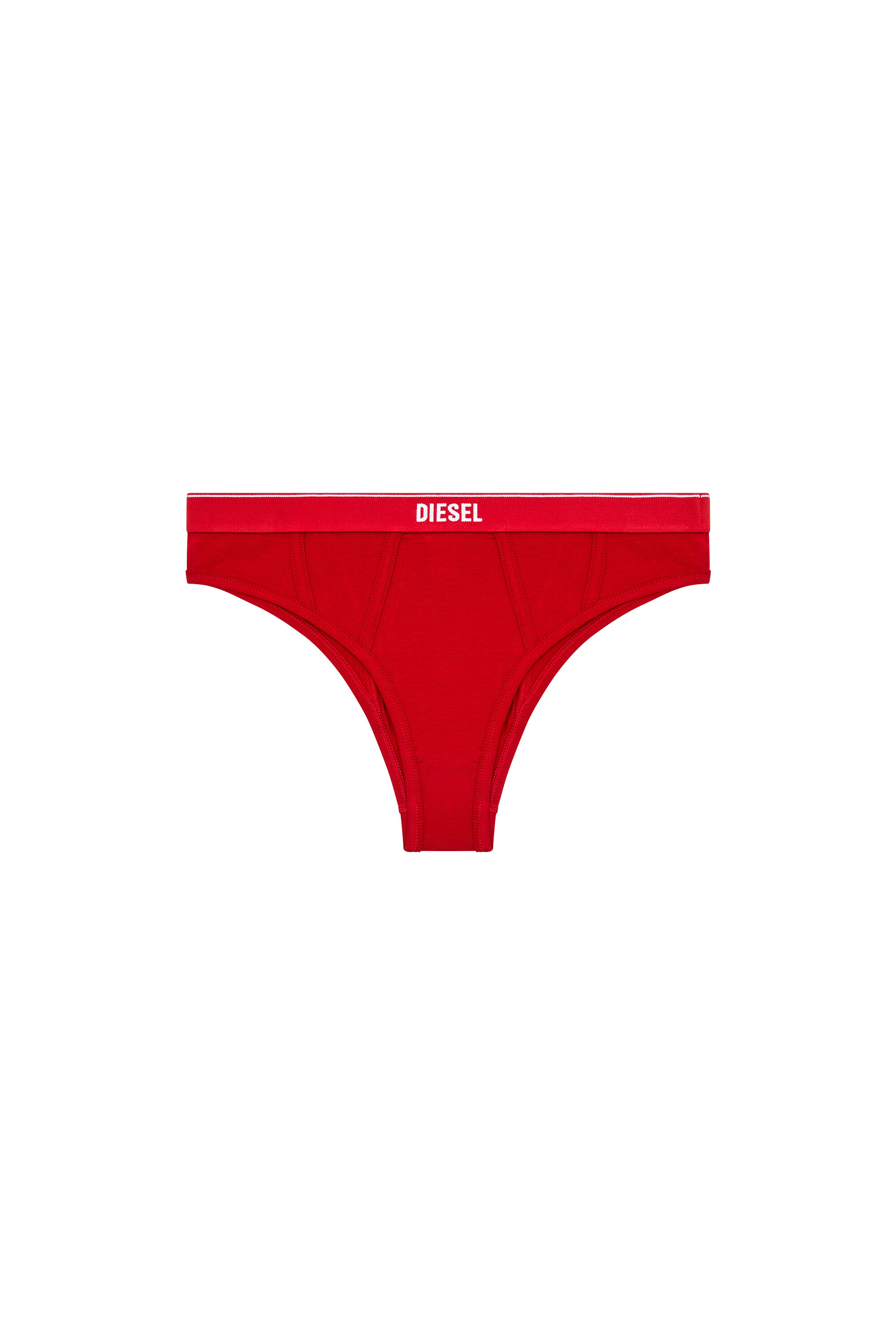 Diesel - UFPN-MARPY, Culotte avec bordure diagonale Femme in Rouge - 4