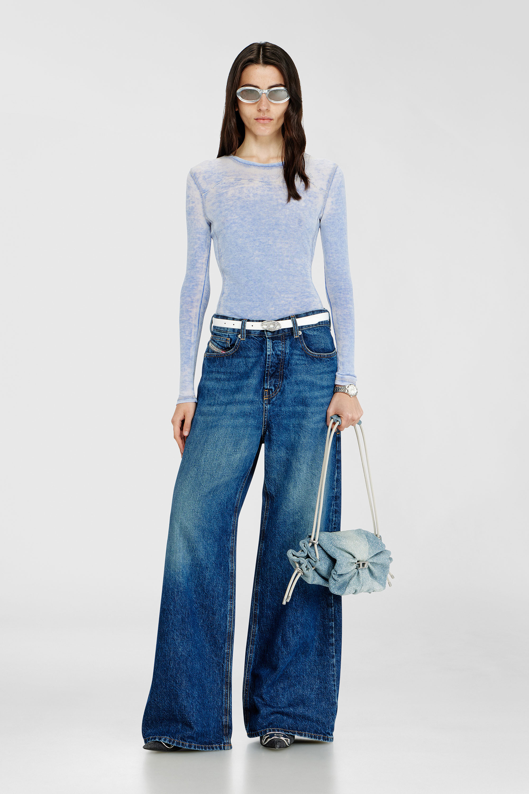 Low Dark wash baggy jeans | Diesel® US