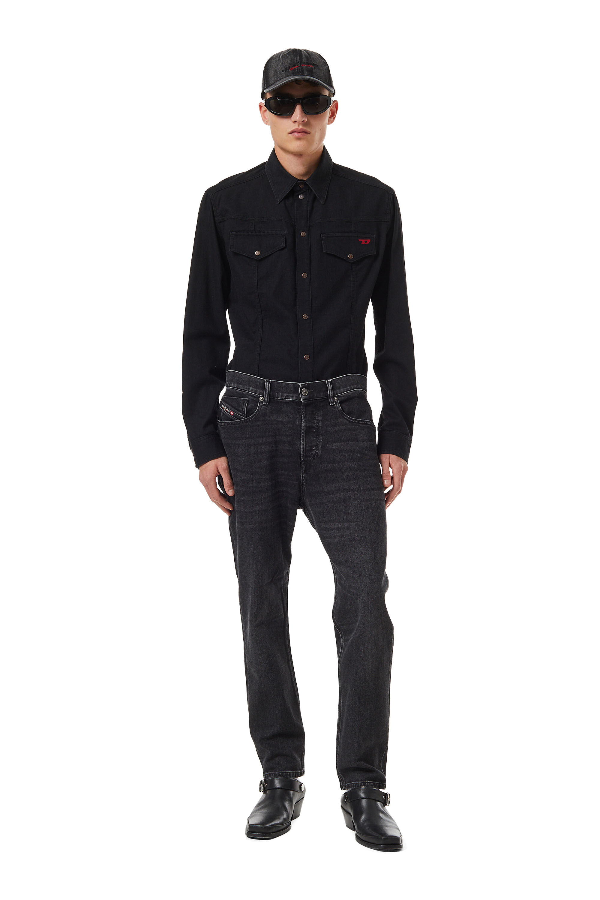 Diesel - Regular Jeans 2005 D-Fining 09B83 Homme, Noir/Gris foncé - Image 1