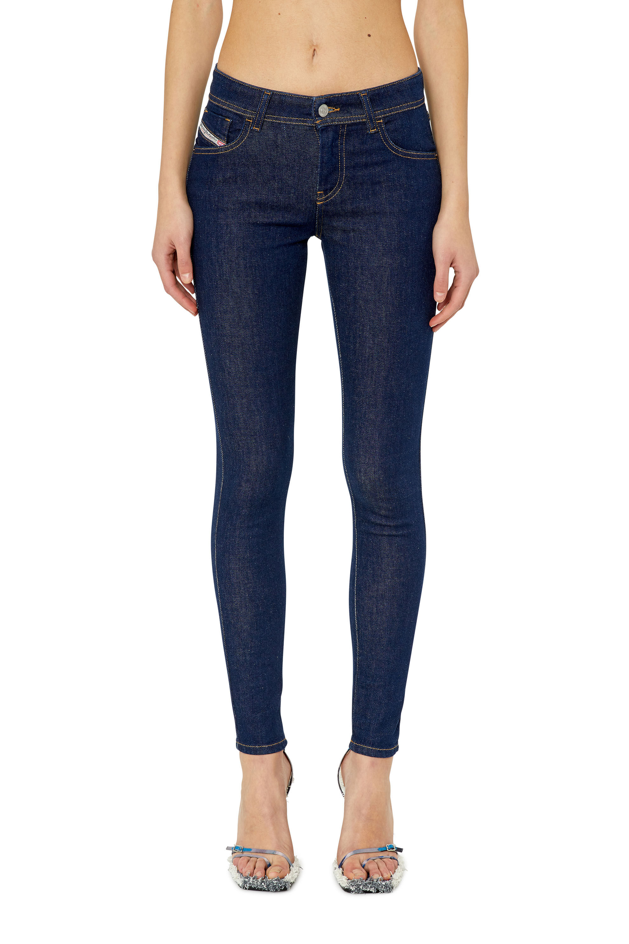 Diesel - Female's Skinny Jeans 2017 Slandy Z9C18, Dark Blue - 3