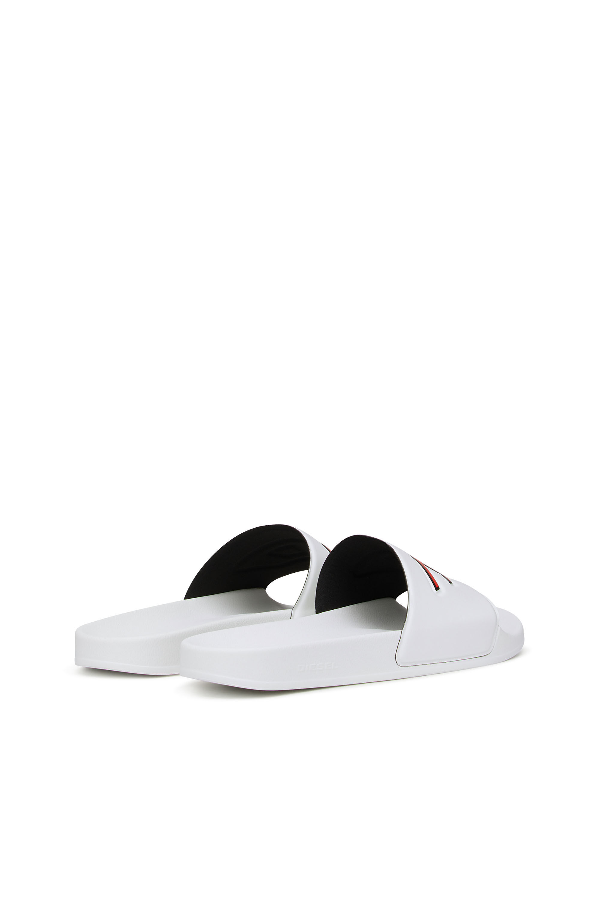 Diesel - SA-MAYEMI D, Sa-Mayemi D - Claquettes de piscine avec logo D intégré Homme in Blanc - 3