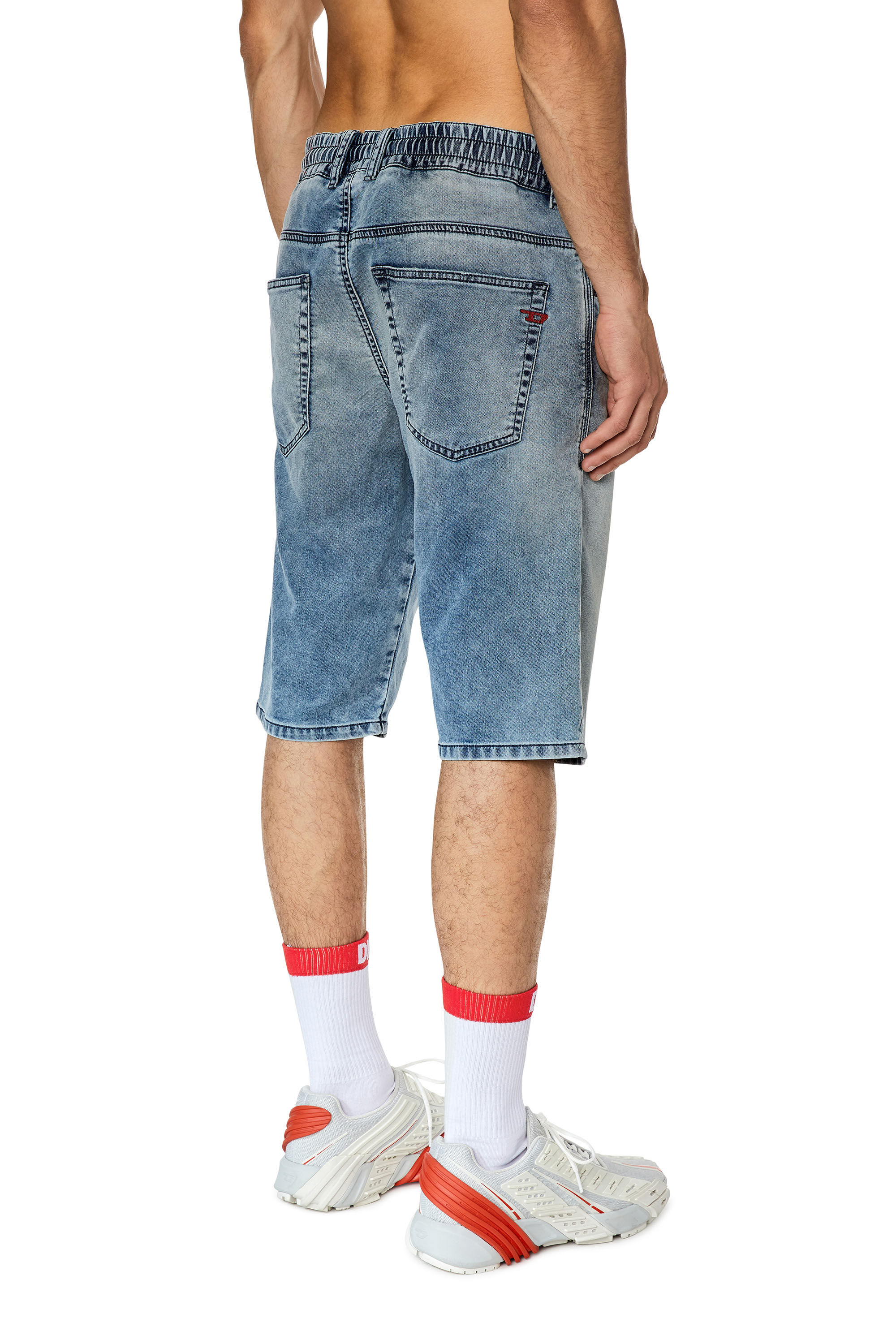 Diesel - D-KROOLEY-SHORT JOGG, Man's Shorts in JoggJeans in Medium blue - 5