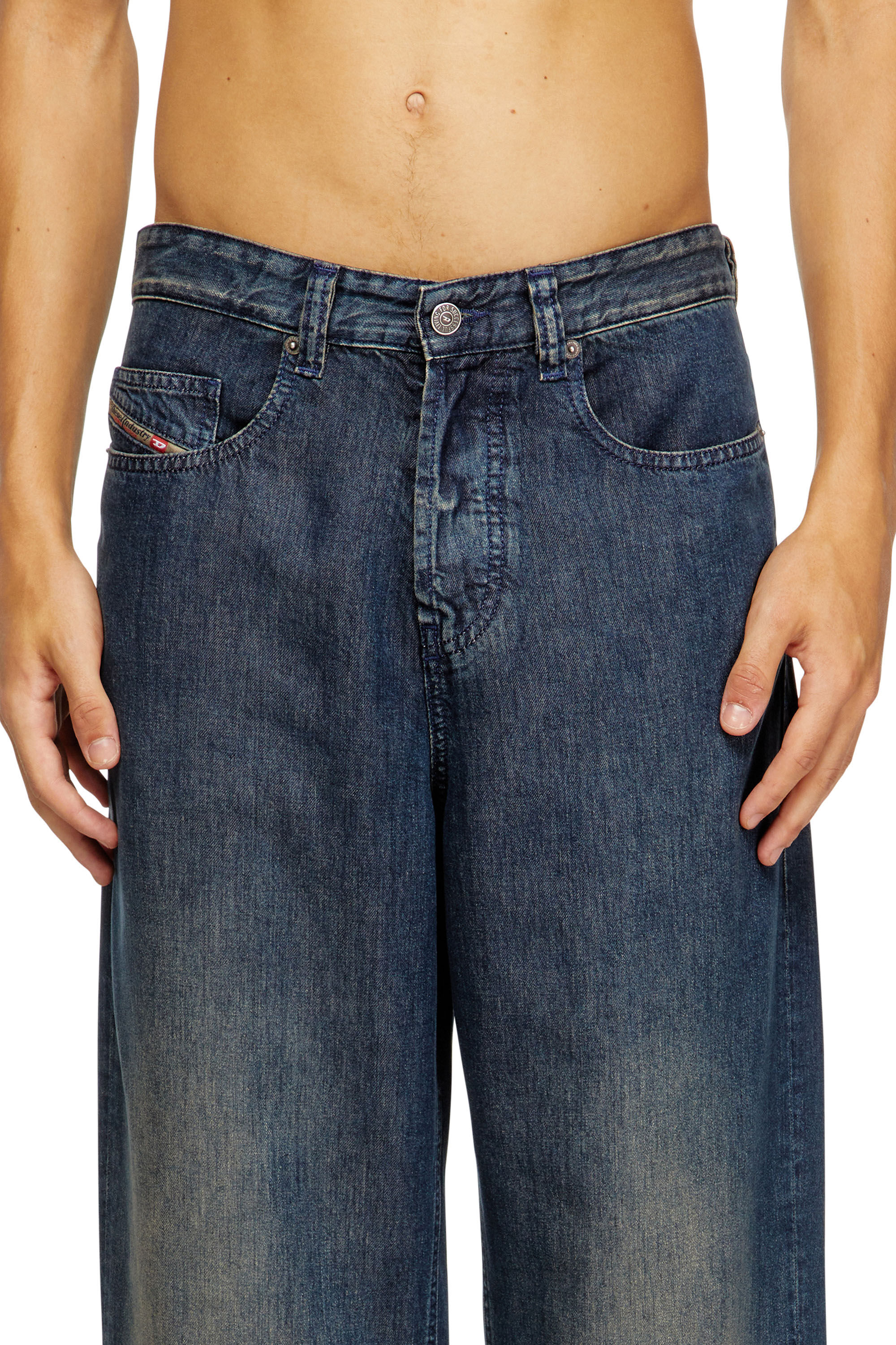 Diesel - Male's Relaxed Jeans 2001 D-Macro 068TD, Dark Blue - 5