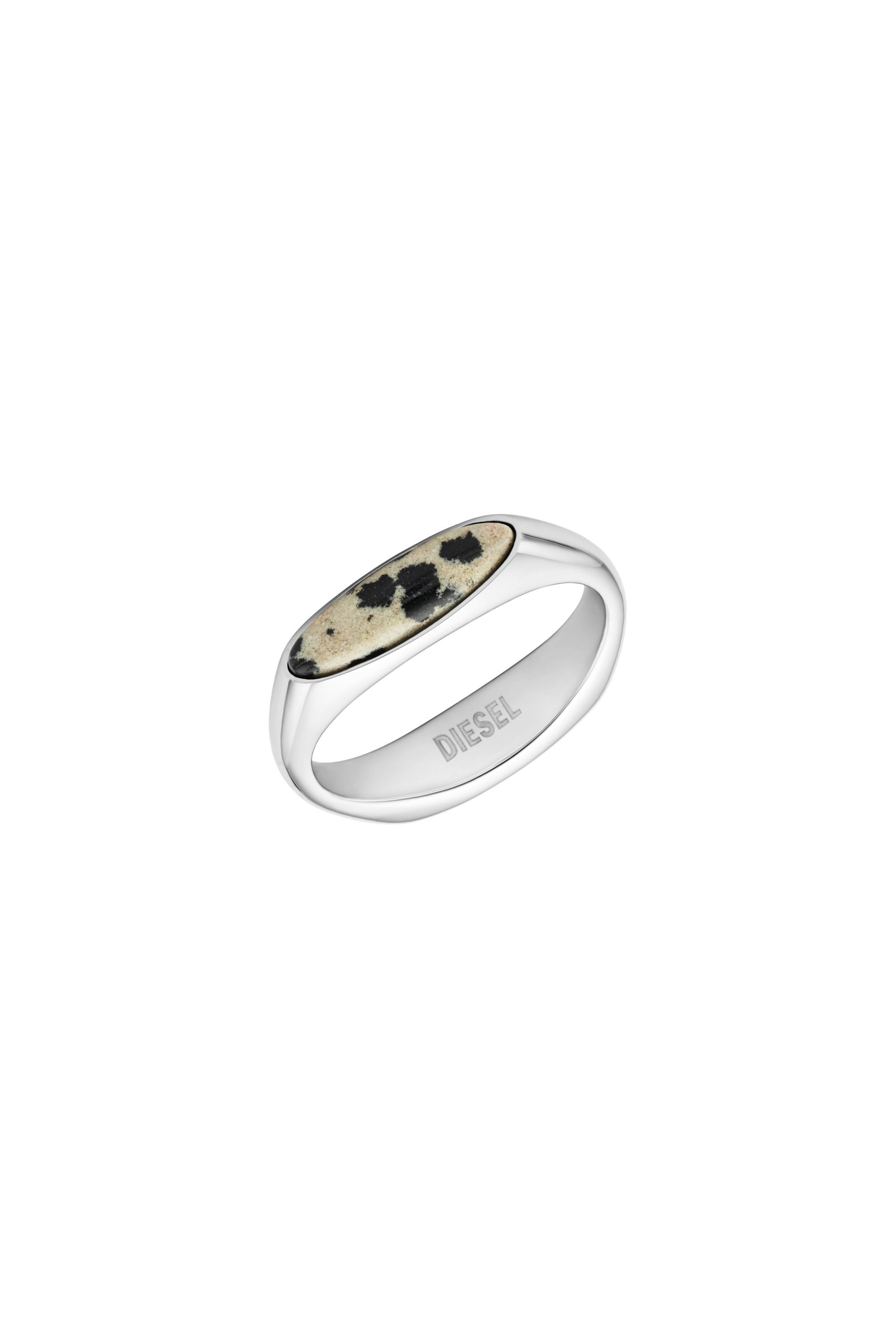 Diesel - DX167940 JEWELLERY, Anillo sello de acero inoxidable Unisex in Plateado - 2