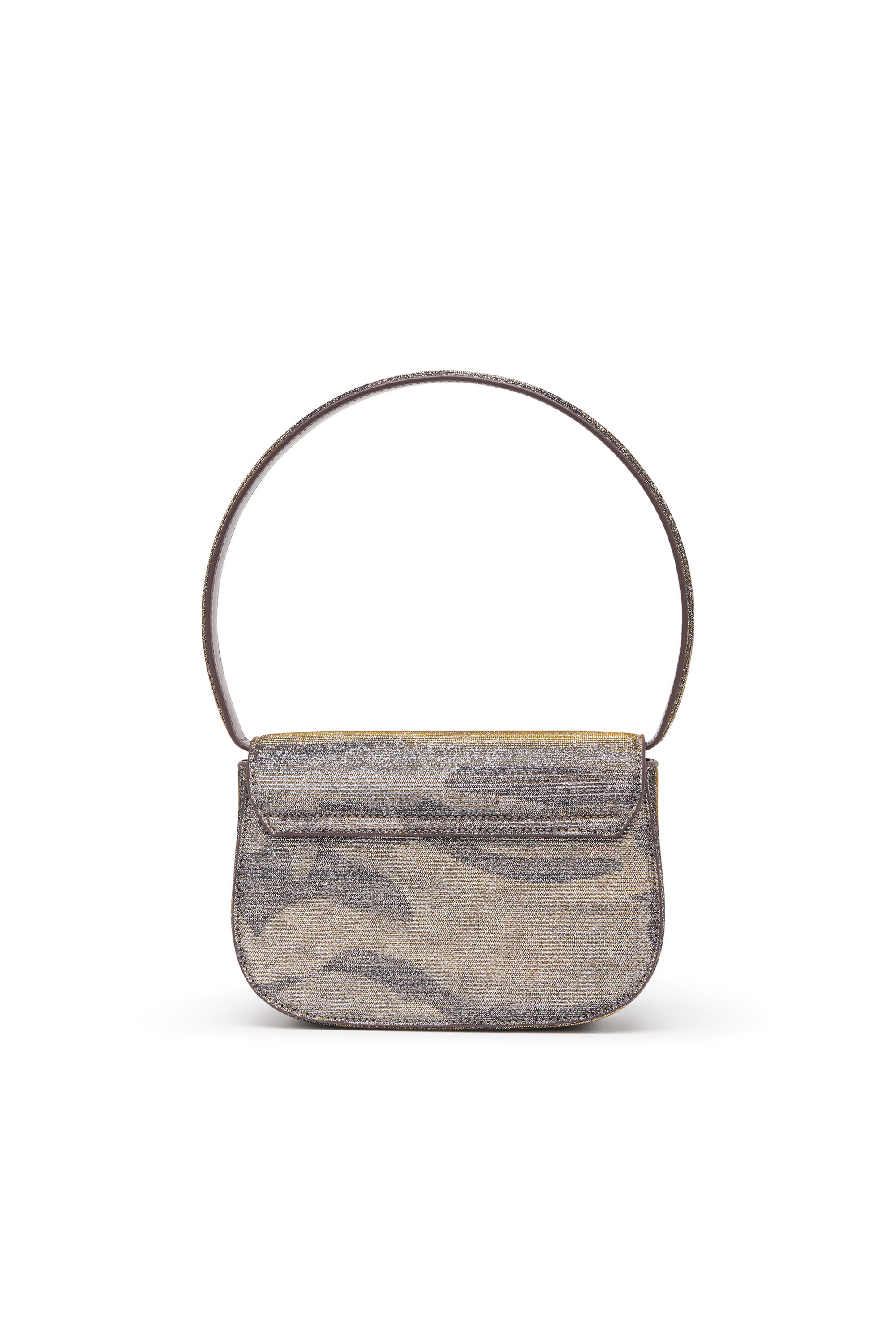 Diesel - 1DR, Female's 1DR-Iconic shoulder bag in camo lurex in Grey/Brown - 3