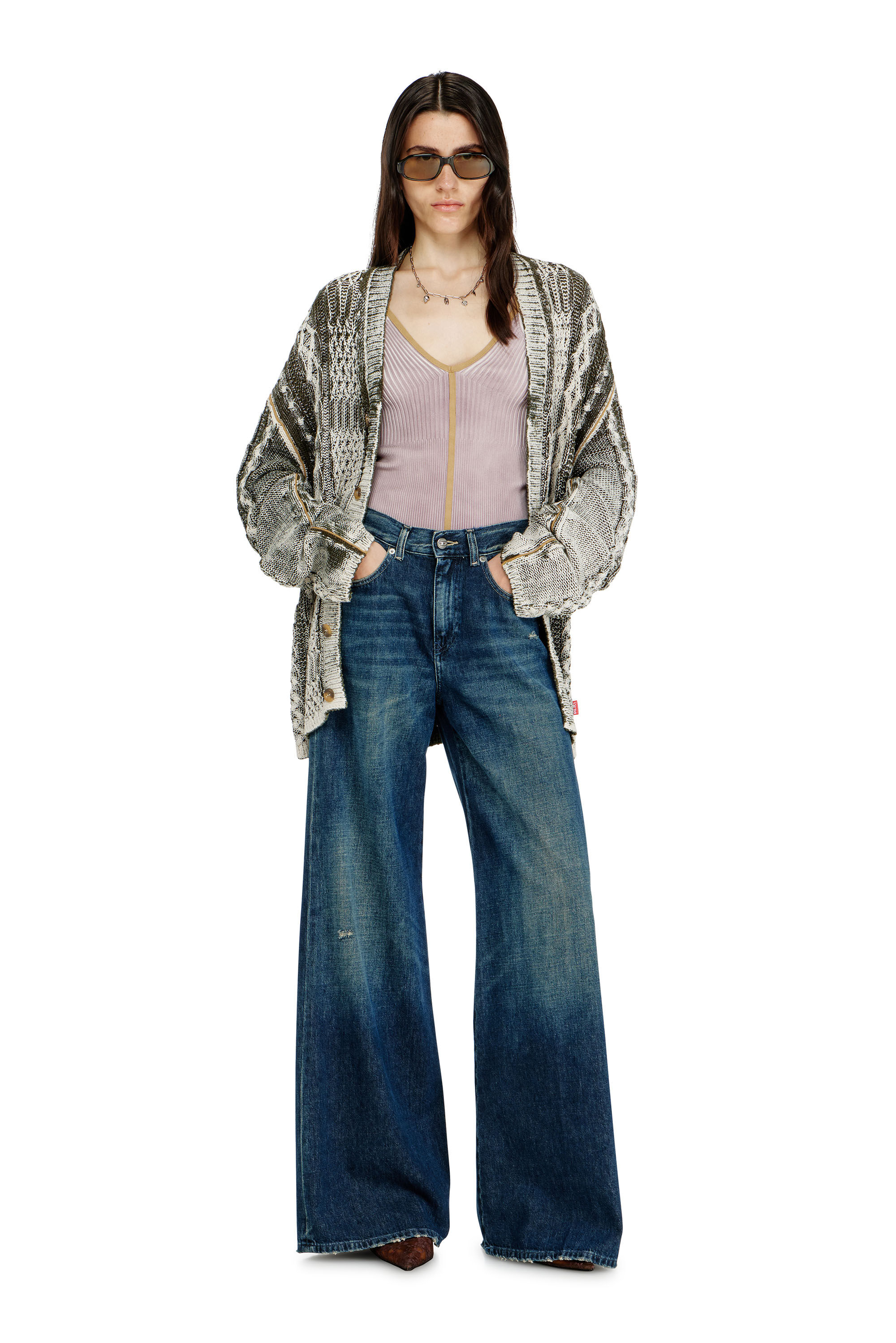 Diesel - Flare Jeans 1978 D-Akemi 09N70 Femme, Bleu Fonc&eacute; - Image 1