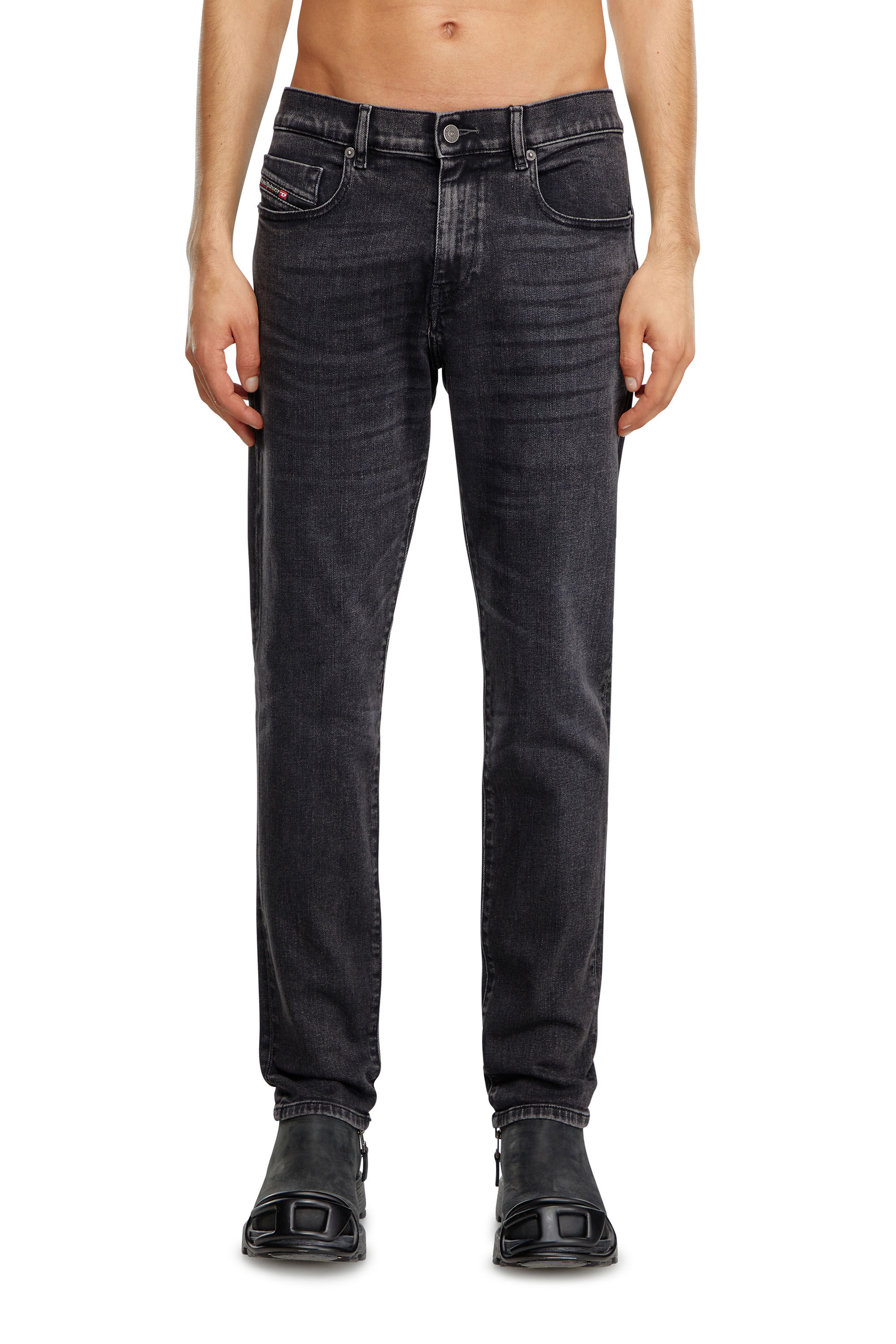 Diesel - Male's Slim Jeans 2019 D-Strukt 09B83, Black/Dark Grey - 3