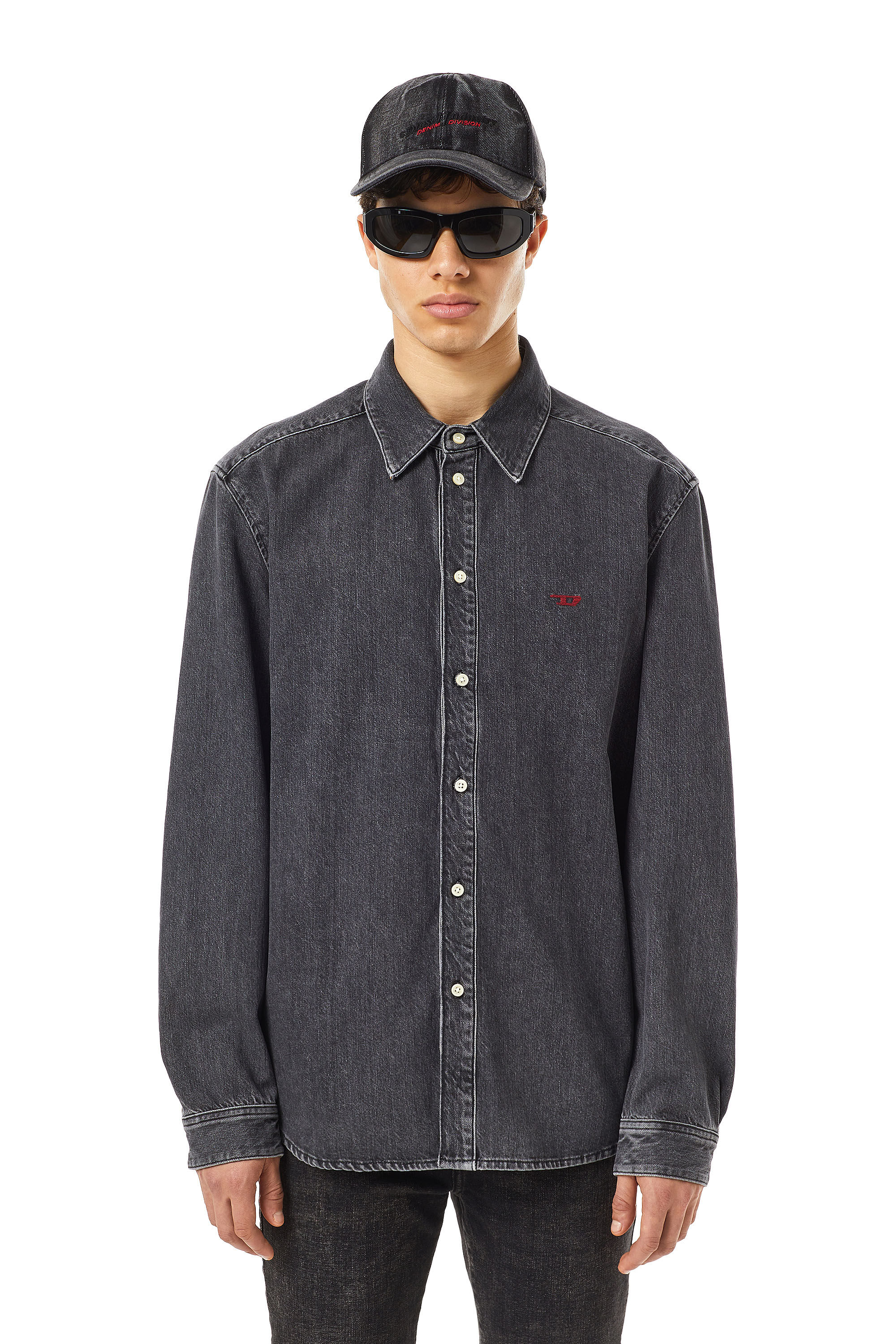 D-SIMPLY Men's Regular-fit Shirt | Dark Grey | Diesel