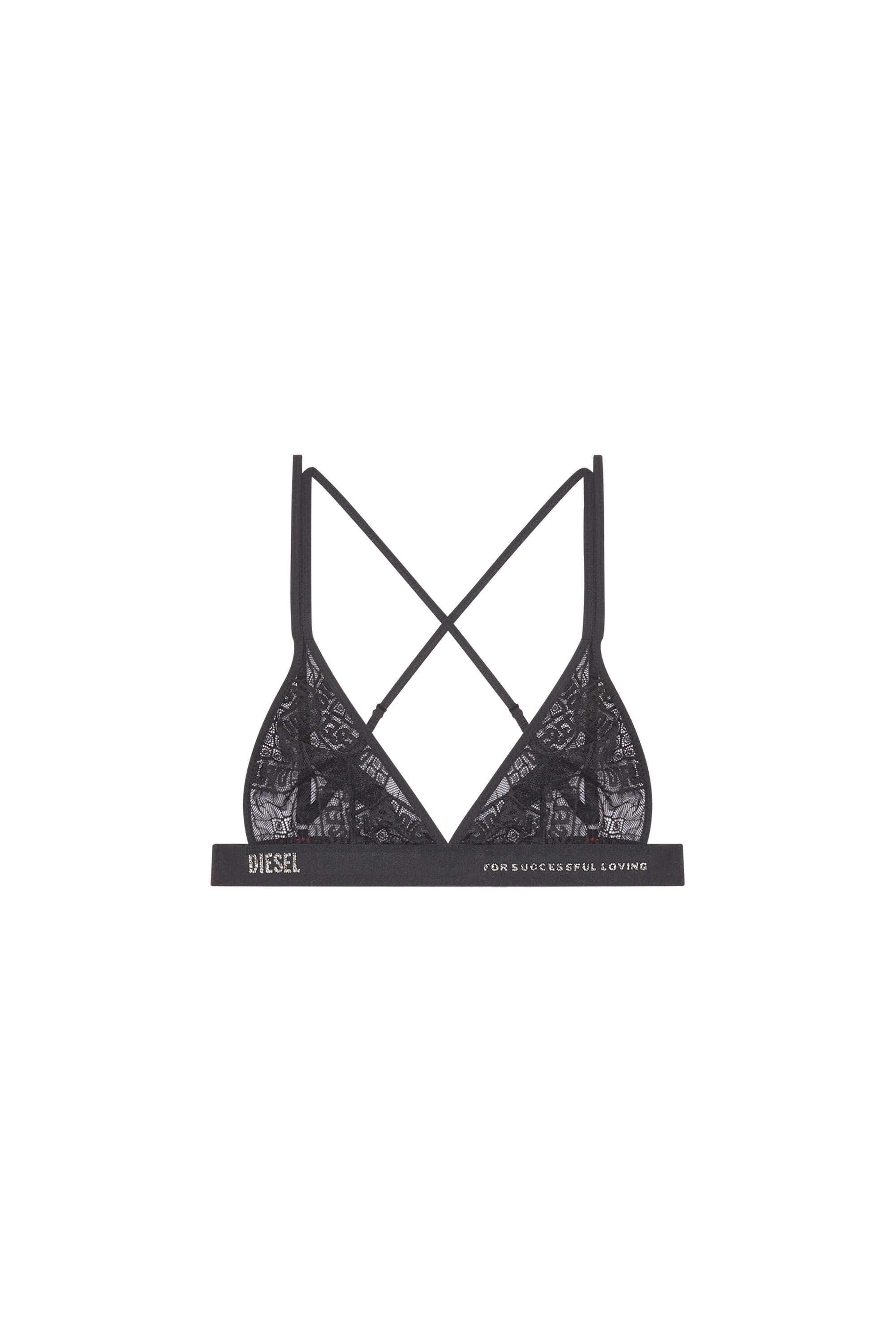 Diesel - UFSB-MADDA-L, Female's Triangle bra in Diesel lace in Black - 1