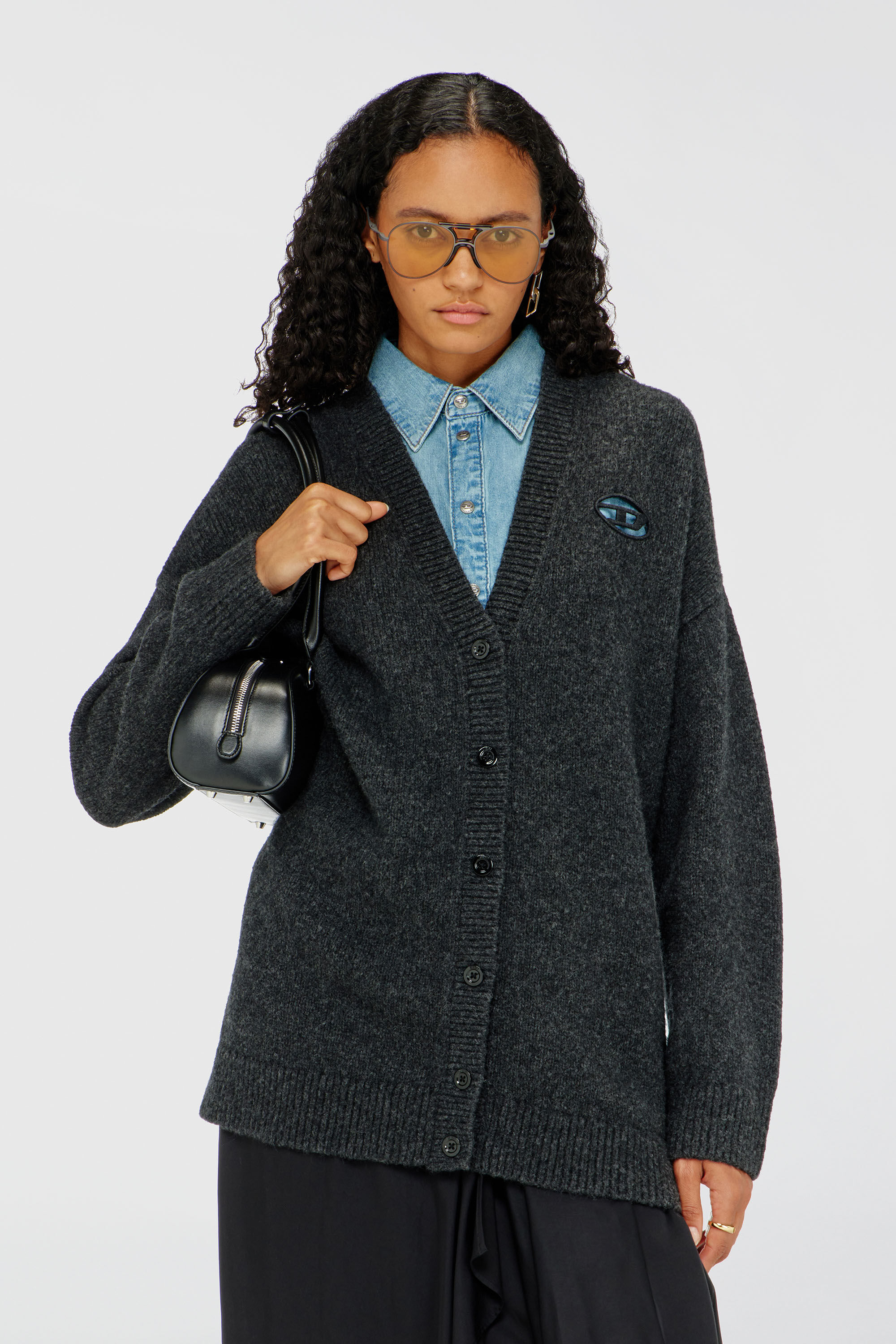 Women's Cardigan in wool and alpaca blend | Multicolor | Diesel