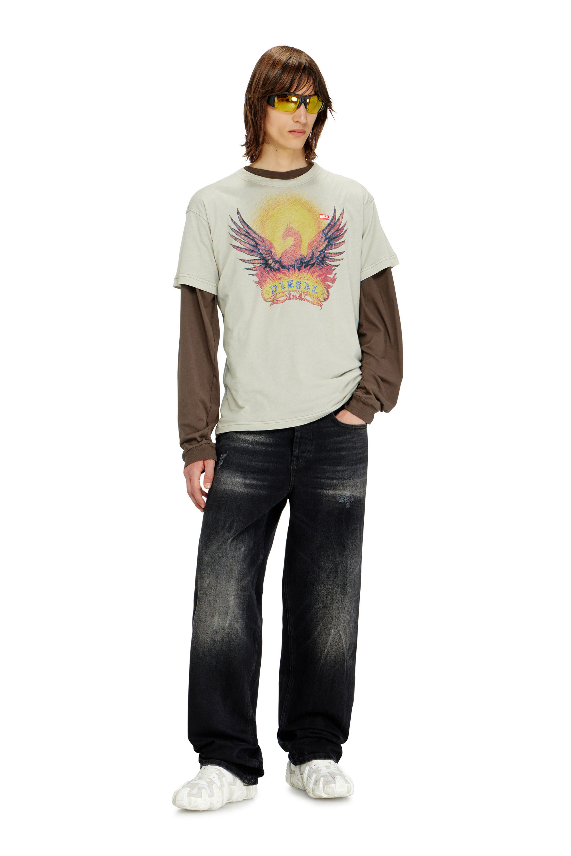 Men's Relaxed Jeans | Black | Diesel 2001 D-Macro Men's Relaxed Jeans | Black | Diesel 2001 D-Macro