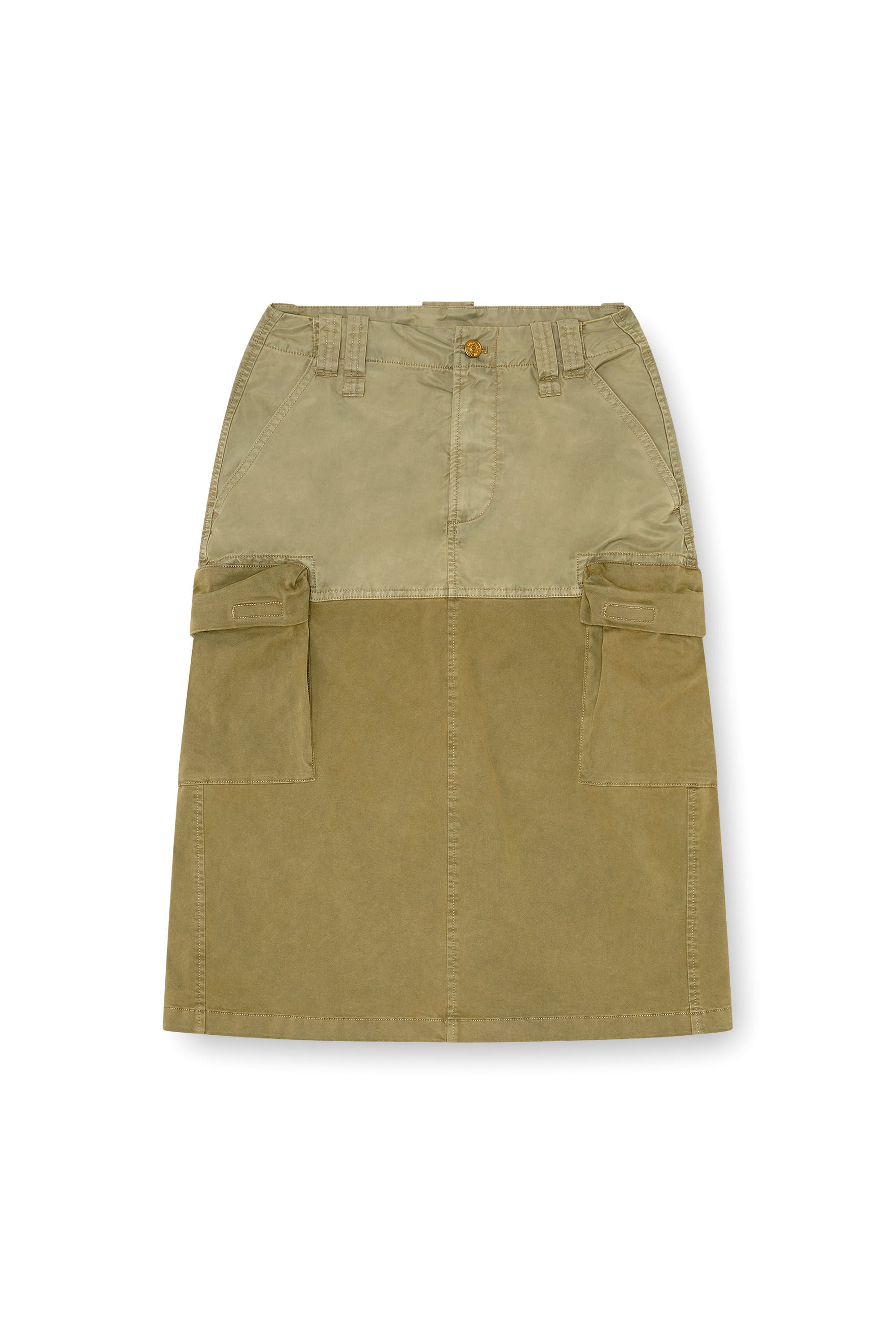 Diesel - O-DELE, Female's Cargo midi skirt in cotton and nylon in null - 2