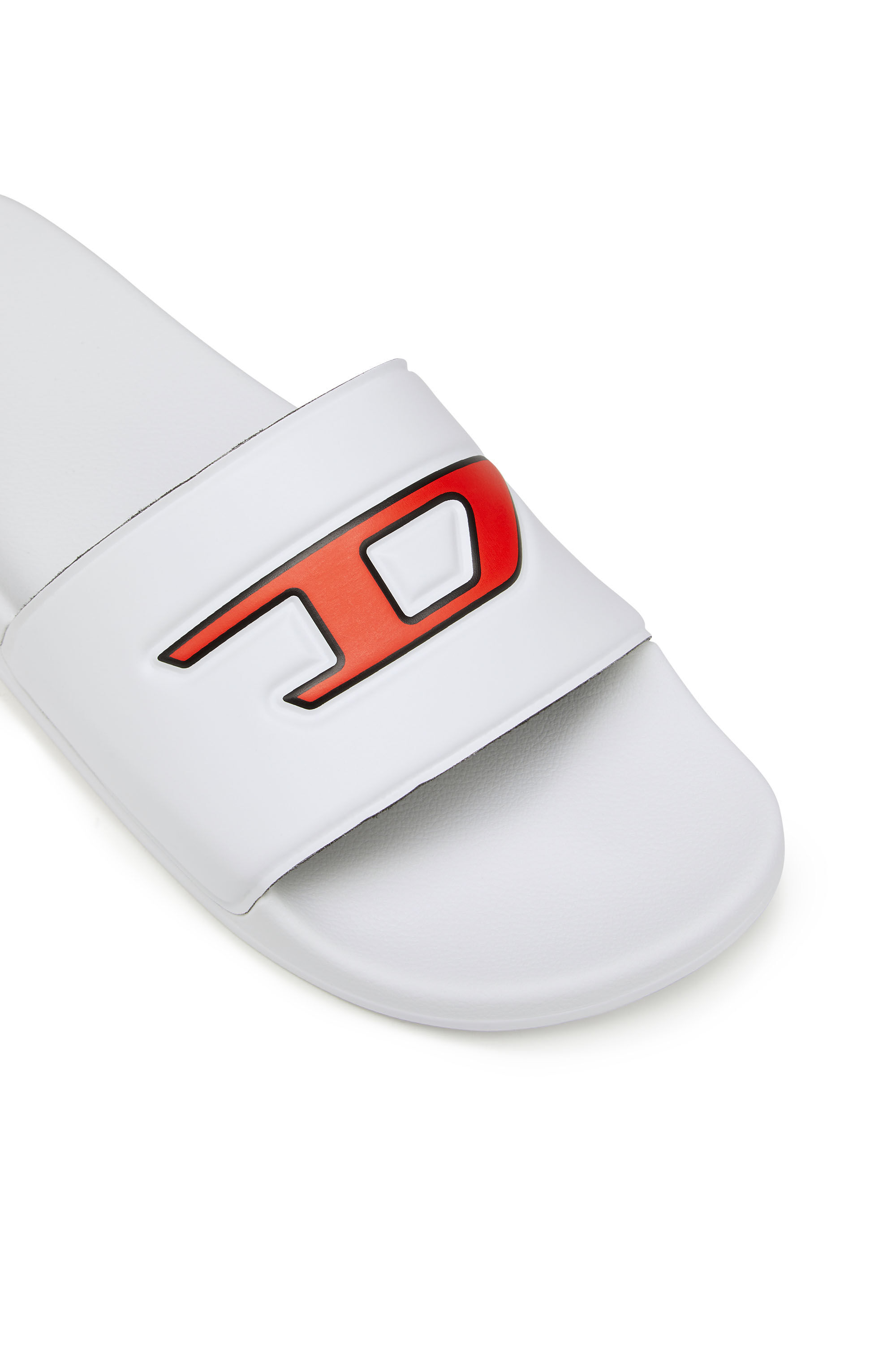 Diesel - SA-MAYEMI D, Sa-Mayemi D - Claquettes de piscine avec logo D intégré Homme in Blanc - 6