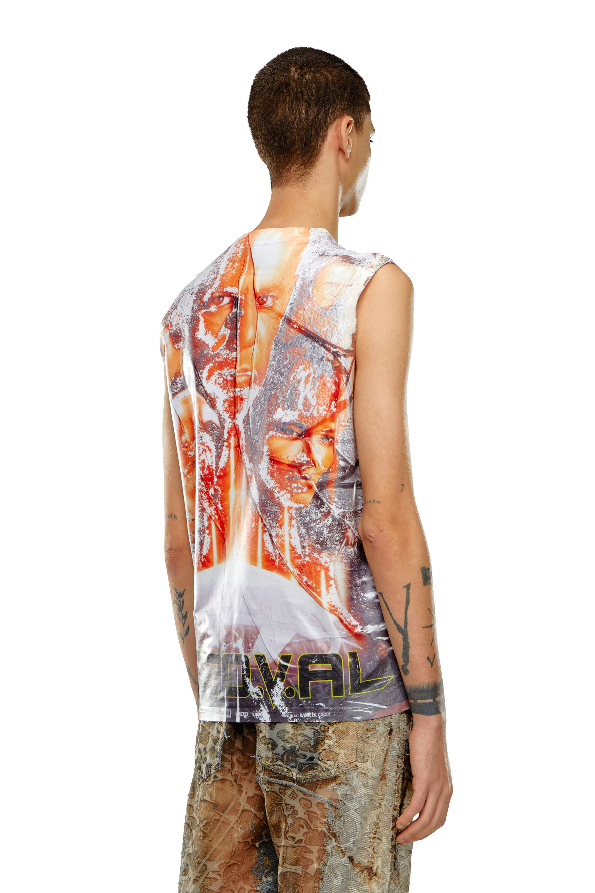 Diesel - T-BIRCO-P6, Débardeur brillant avec imprimé film Diesel Homme in Polychrome - 5