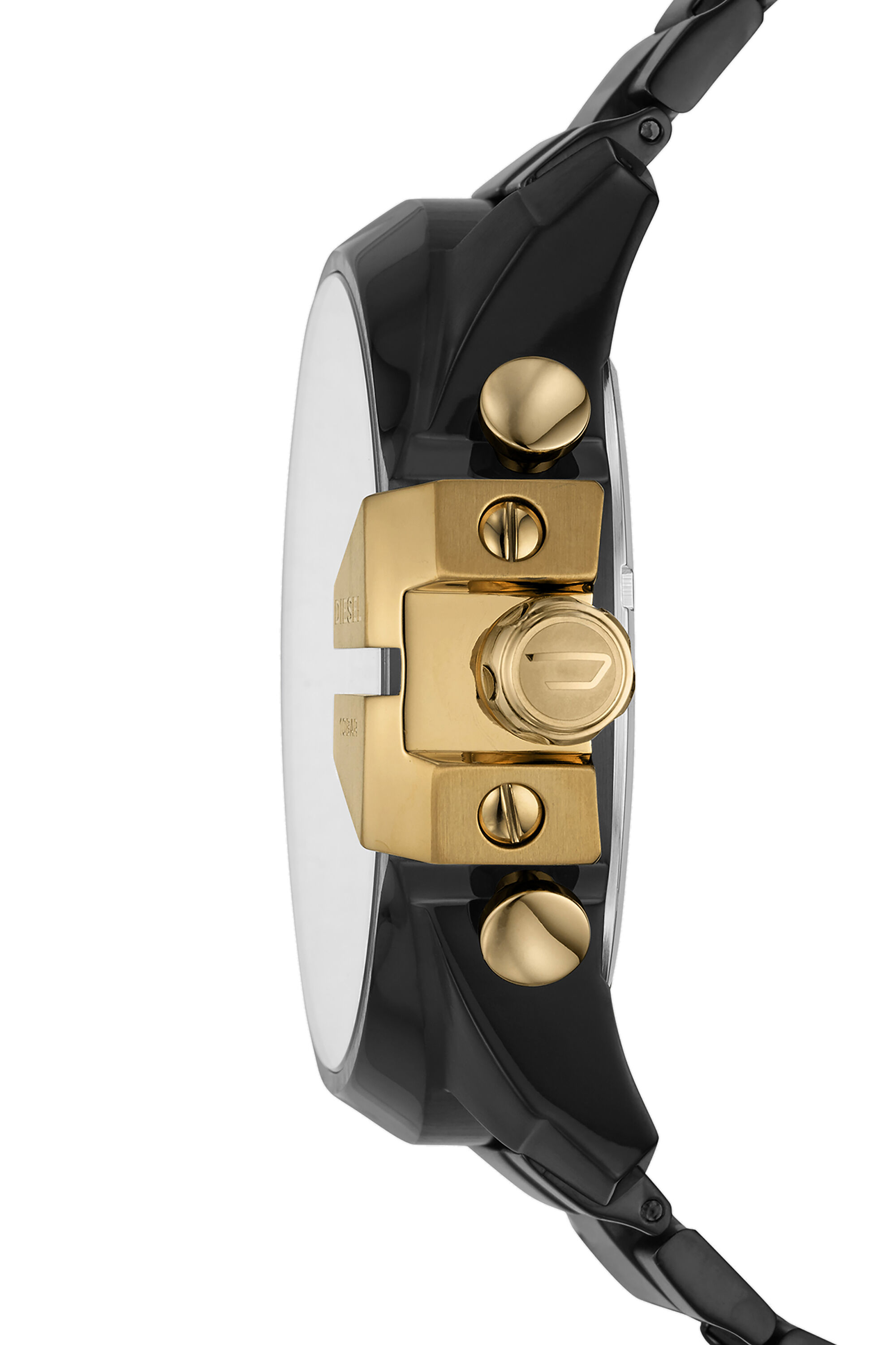 Diesel - DZ4485, Mega Chief montre chronographe en acier inoxydable noir Homme in Noir - 2