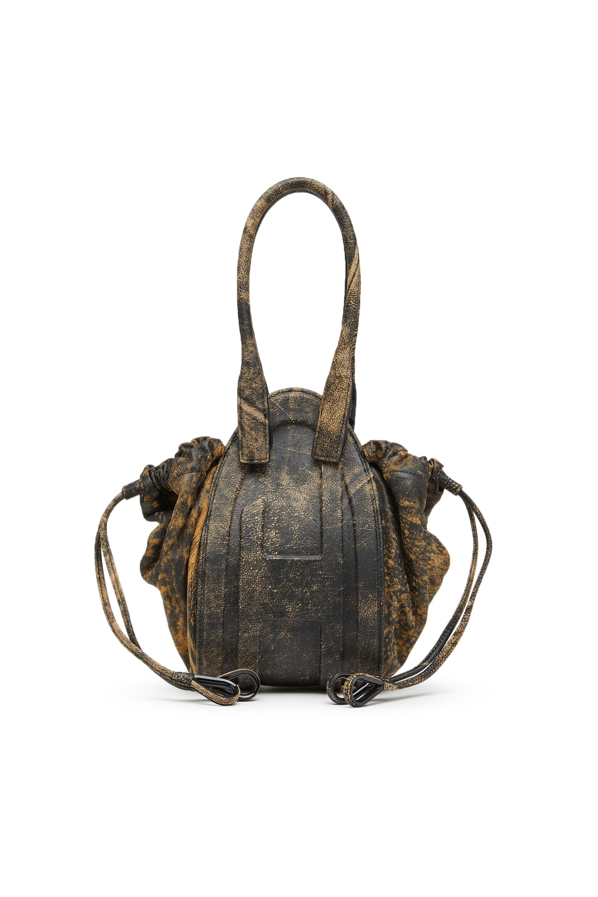 Diesel - 1DR-FOLD XS, Female's 1DR-Fold XS - Oval logo handbag in marbled leather in Brown - 1