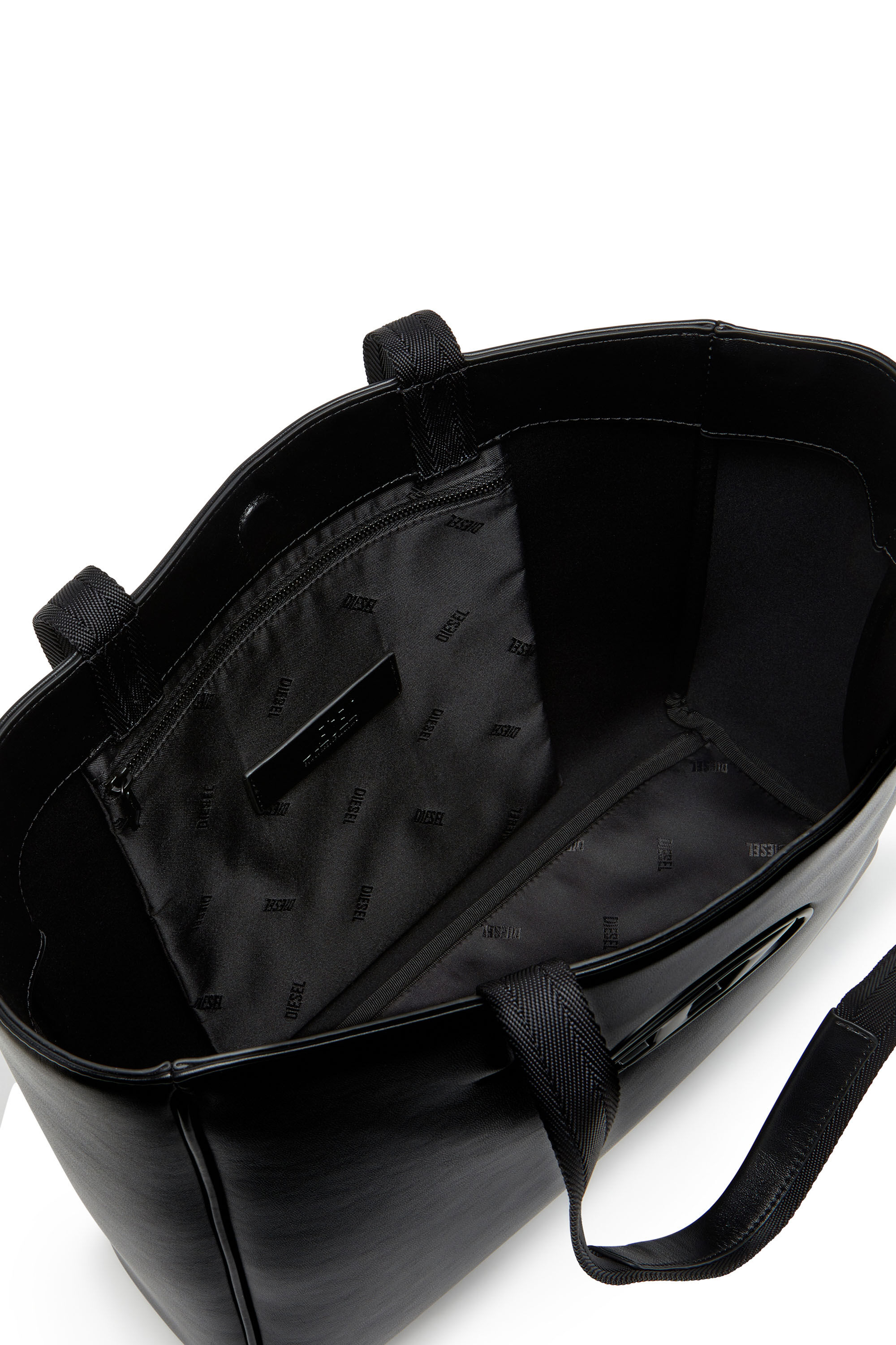 たいつーいん✨DIESEL Holi-D トートバッグ 黒 軽量 大容量 HOLI-D SHOPPER EW Holi-D-Square shopper in bonded neoprene