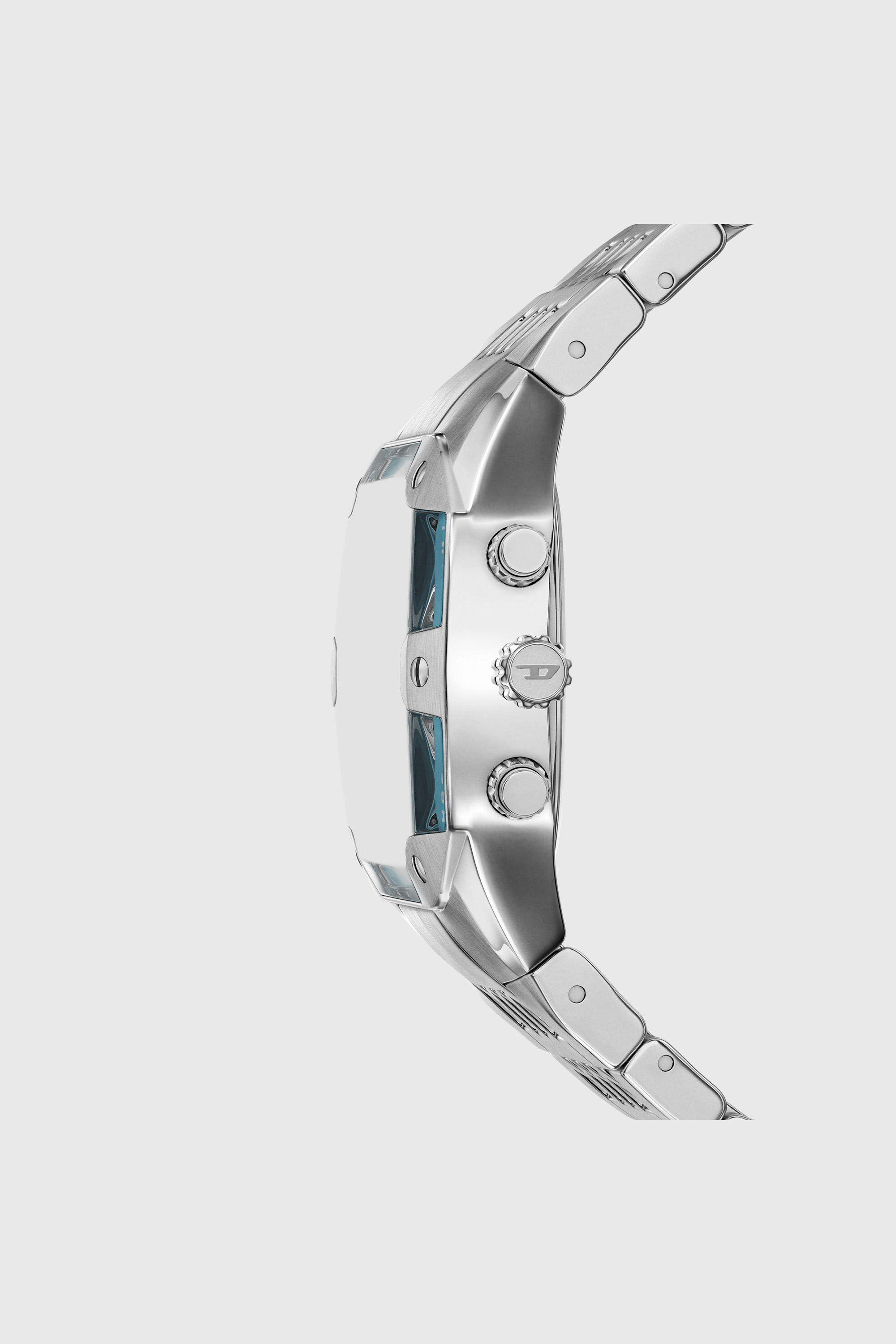 Diesel カラビナ シルバー Men's Spiked cushion stainless steel watch | Silver | Diesel US