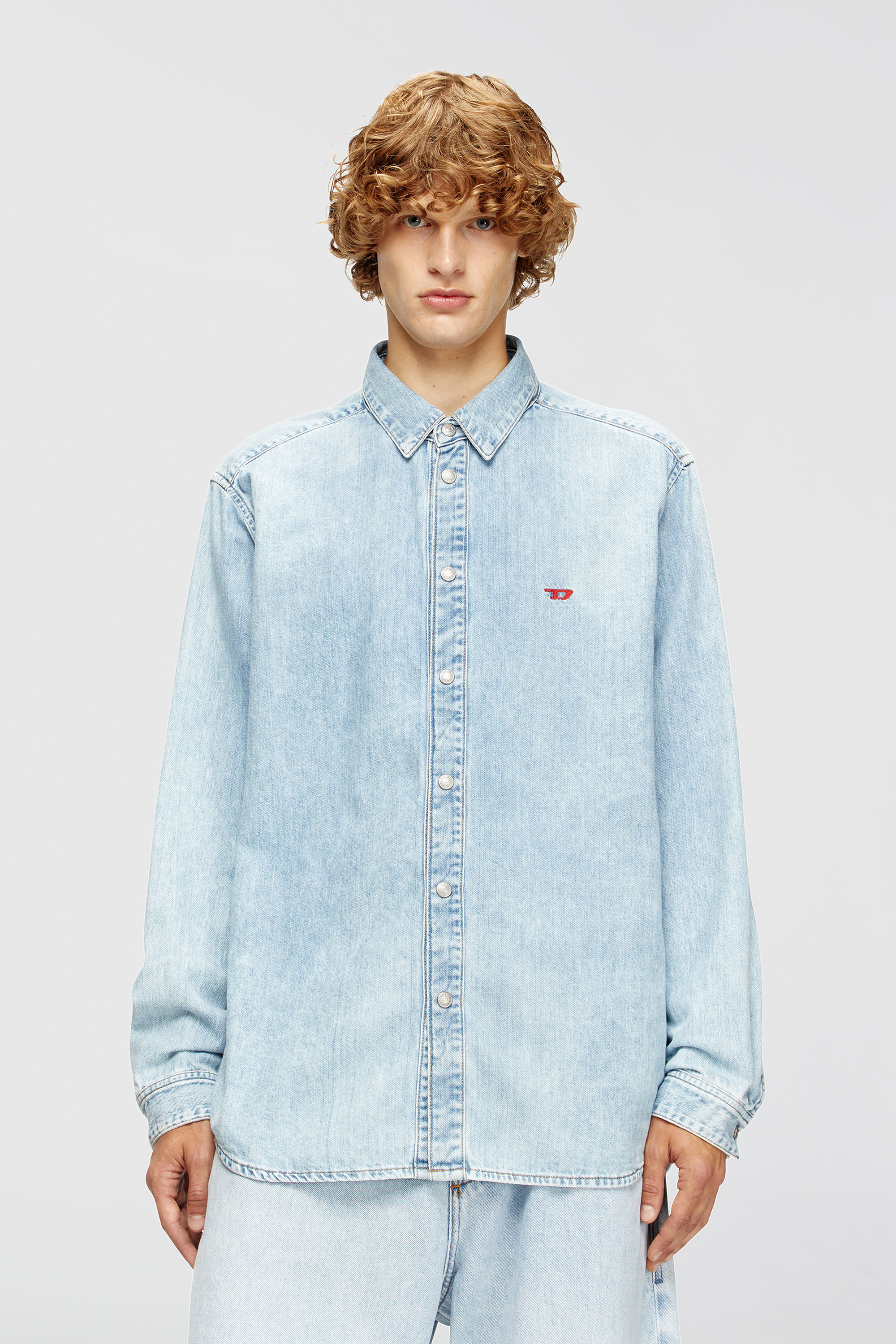 Men's Shirt in denim | Light Blue | Diesel