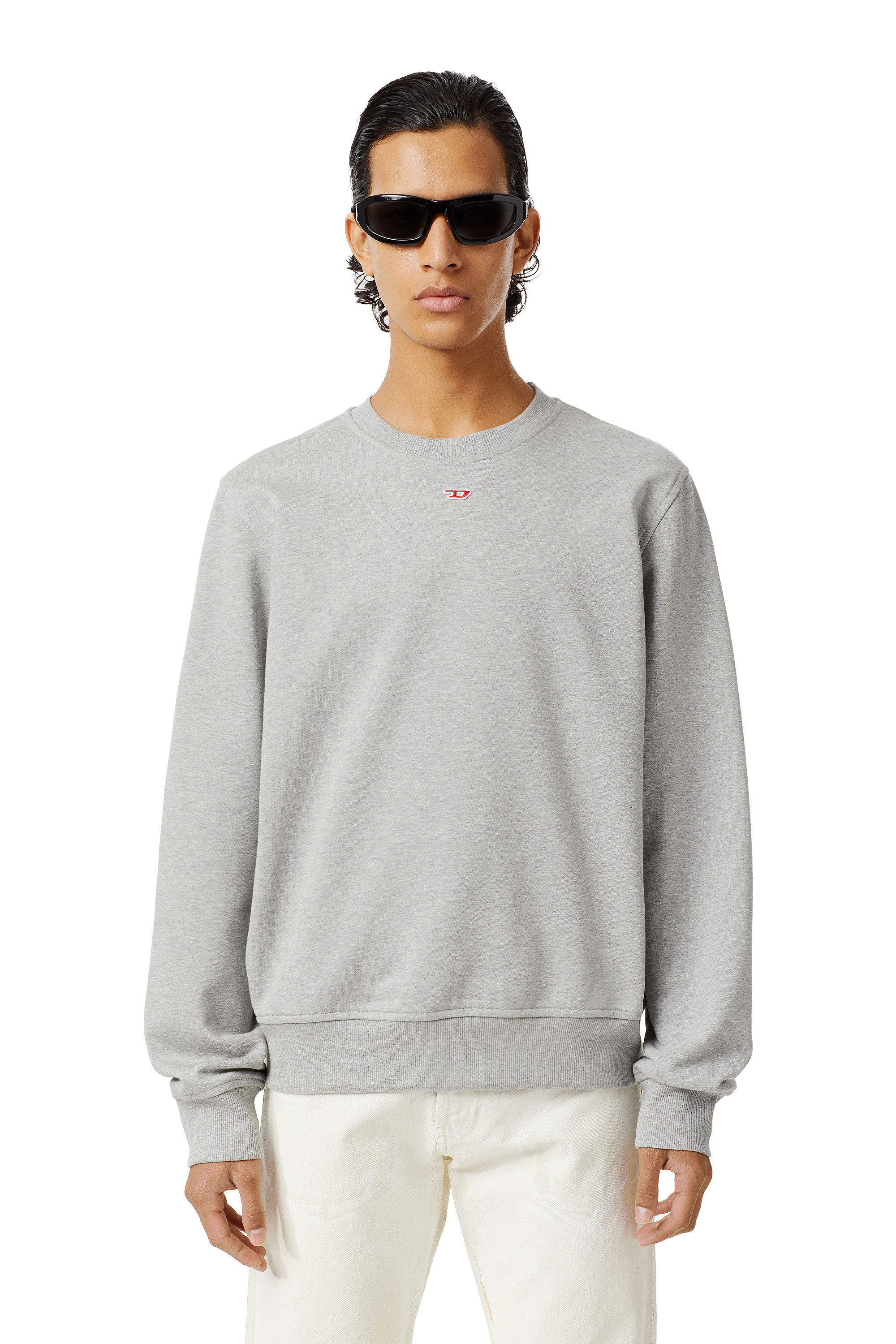Diesel - S-GINN-D, Male's Sweatshirt with D logo in Grey - 3
