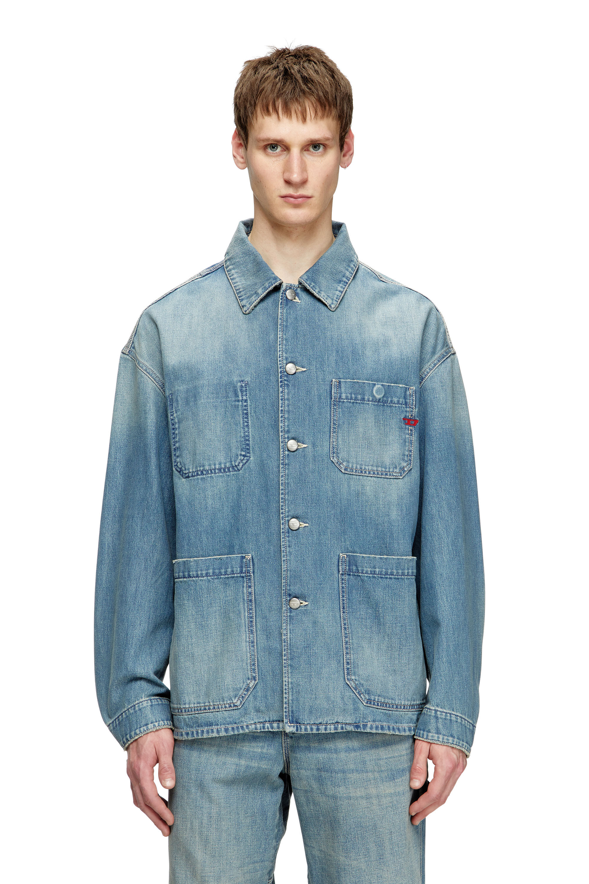 ジャケット・アウター DIESEL denim jacket Women's Utility-style denim jacket | Blue | Diesel