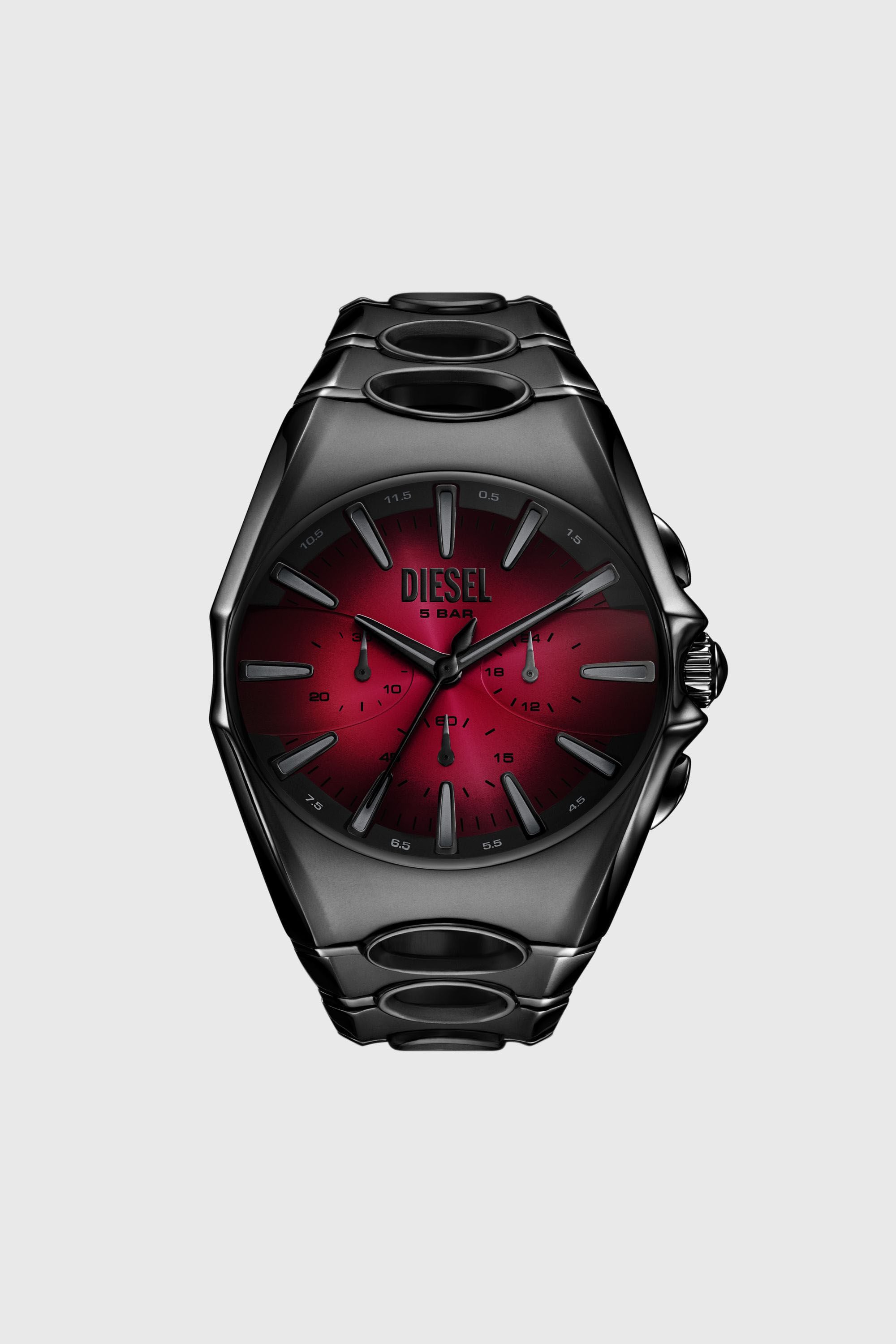 Men's D-Curve black stainless steel watch | Black | Diesel US