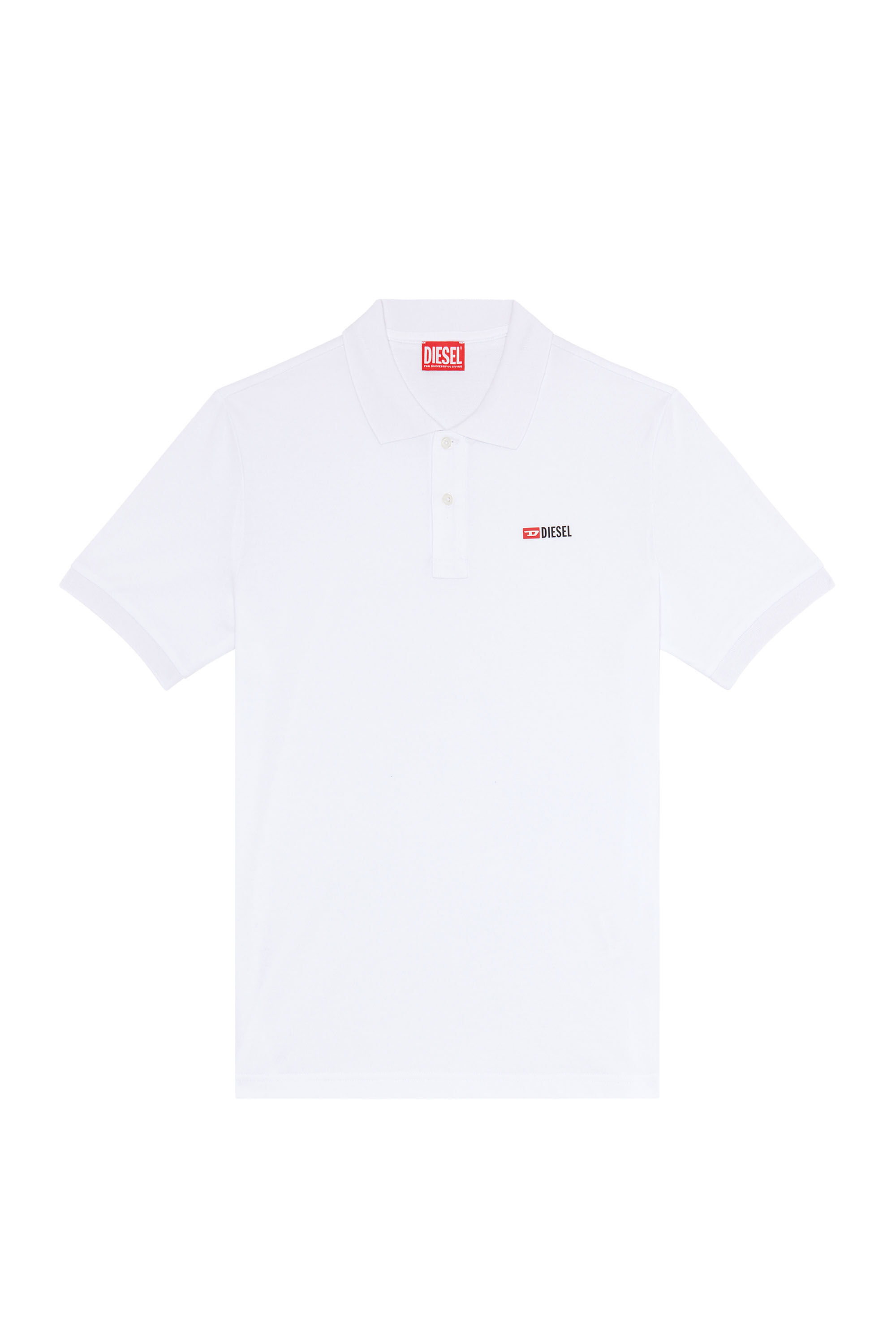 Diesel - T-SMITH-DIV, Polo avec logo imprimé haute densité Homme in Blanc - 2