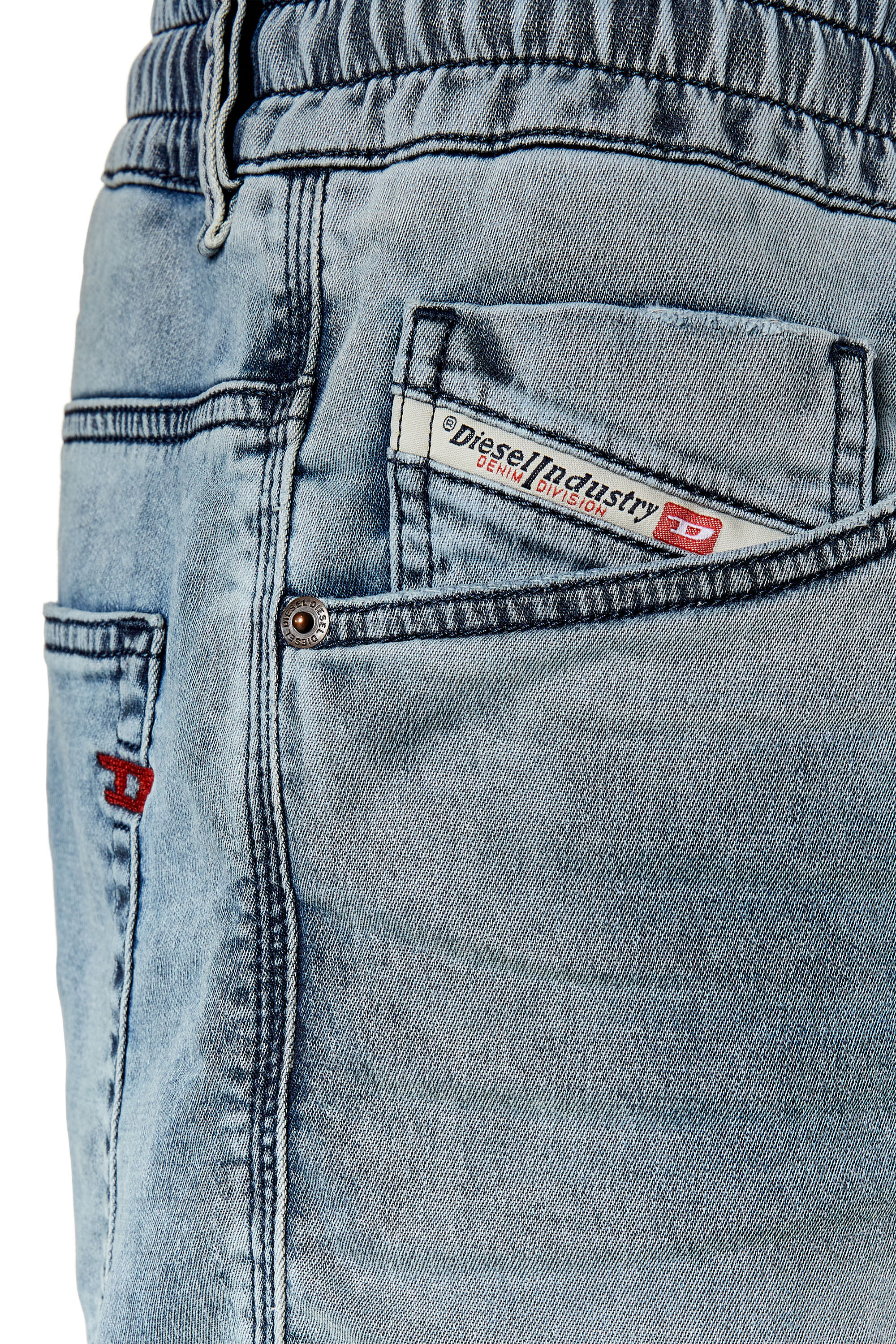 Diesel - D-KROOLEY-SHORT JOGG, Man's Shorts in JoggJeans in Medium blue - 4