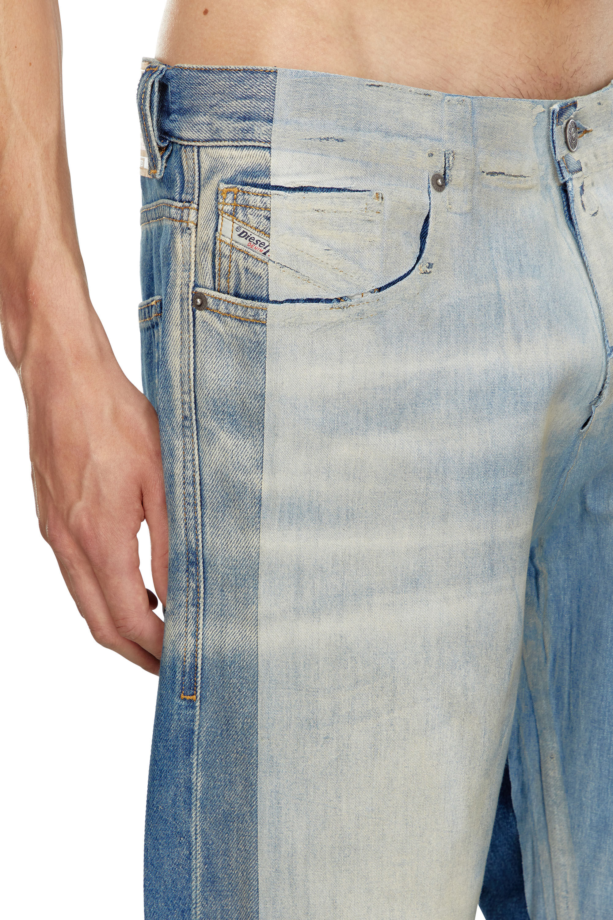 Diesel - Regular Jeans 2024 D-Macs 09K22 Homme, Bleu moyen - Image 5
