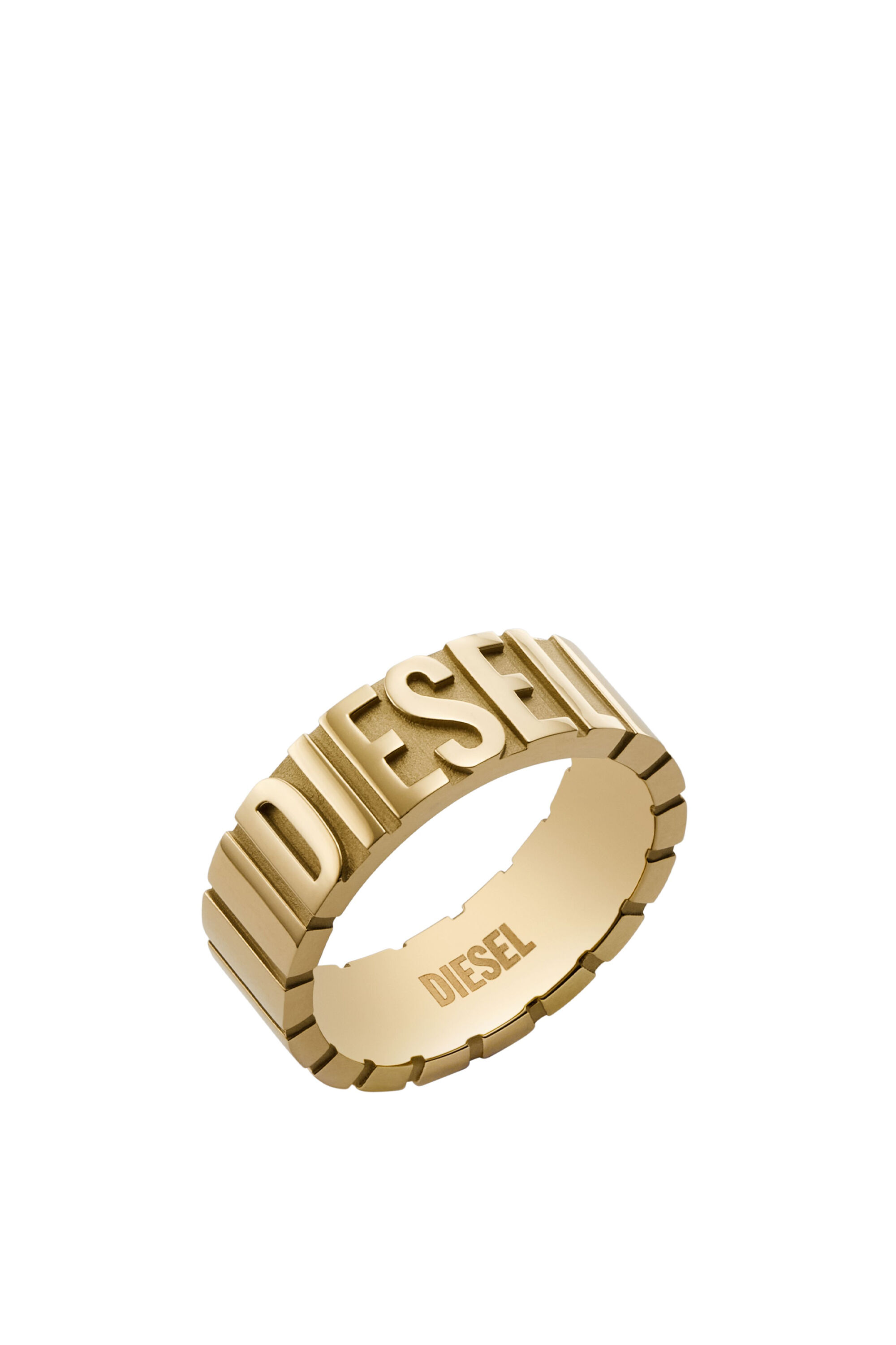 Jewelry: Stainless Steel Band Ring | Gold | Diesel {{Country}}