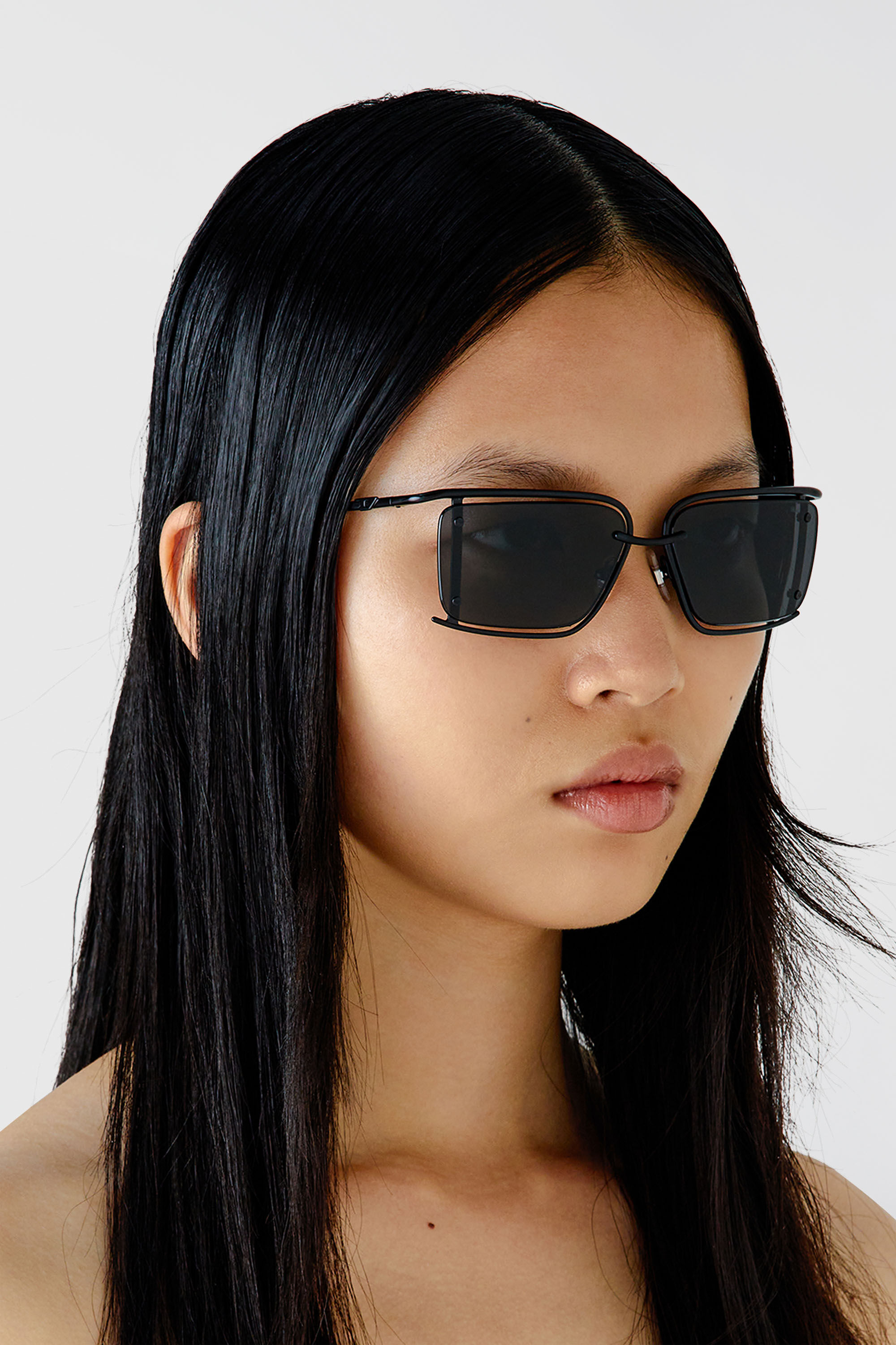Women's Rectangle sunglasses | Black | Diesel {{Country}}