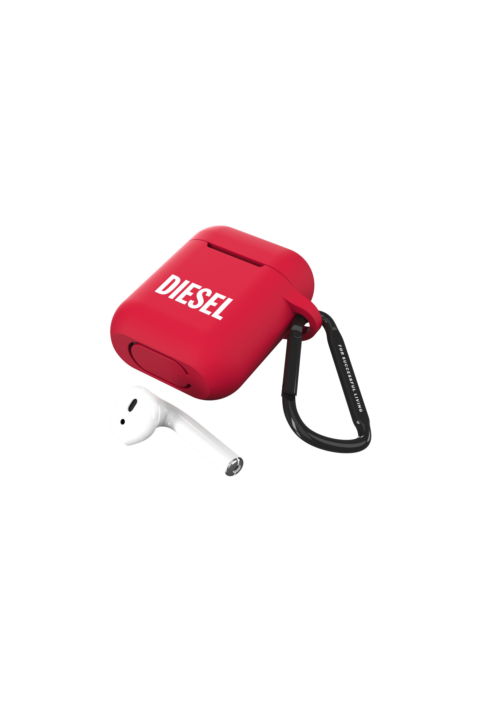 Diesel - 45832 AIRPOD CASE, Étui en silicone pour AirPods Mixte in Rouge - 4
