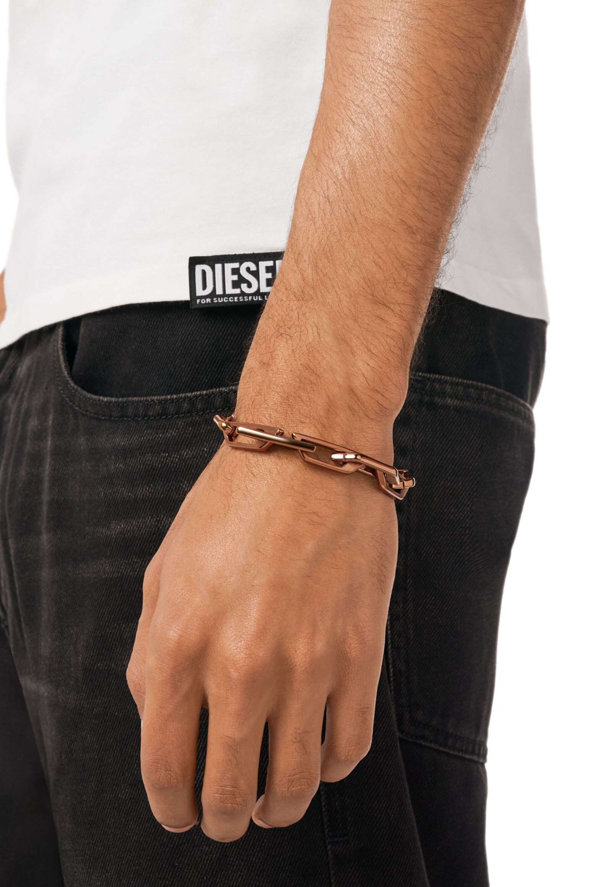 Women's Stainless steel chain bracelet | Brown | Diesel