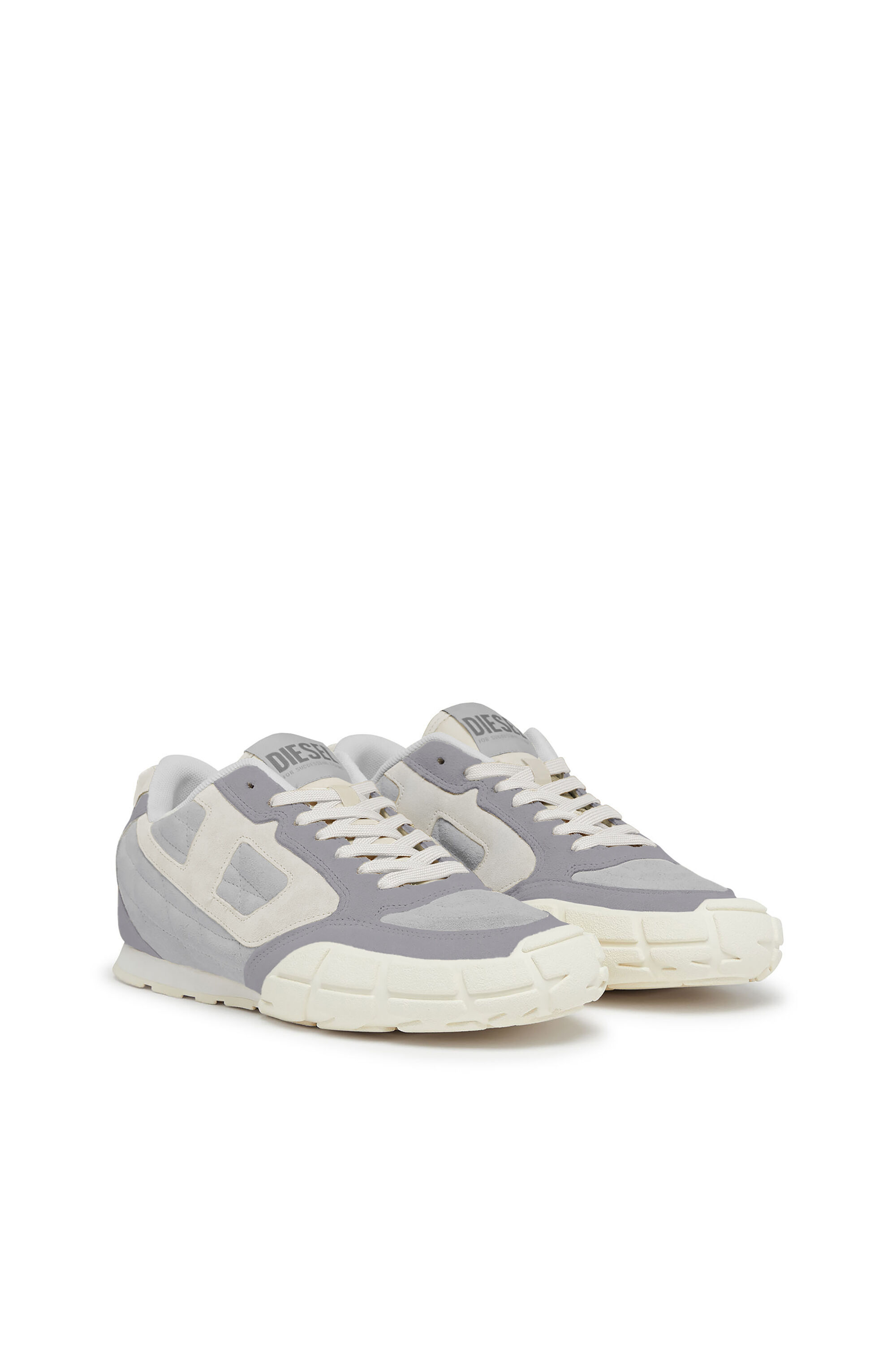 Diesel - S-PAGODHA LOW, S-Pagodha-Zapatillas de gamuza acolchada con diseño Hombre in Gris - 2