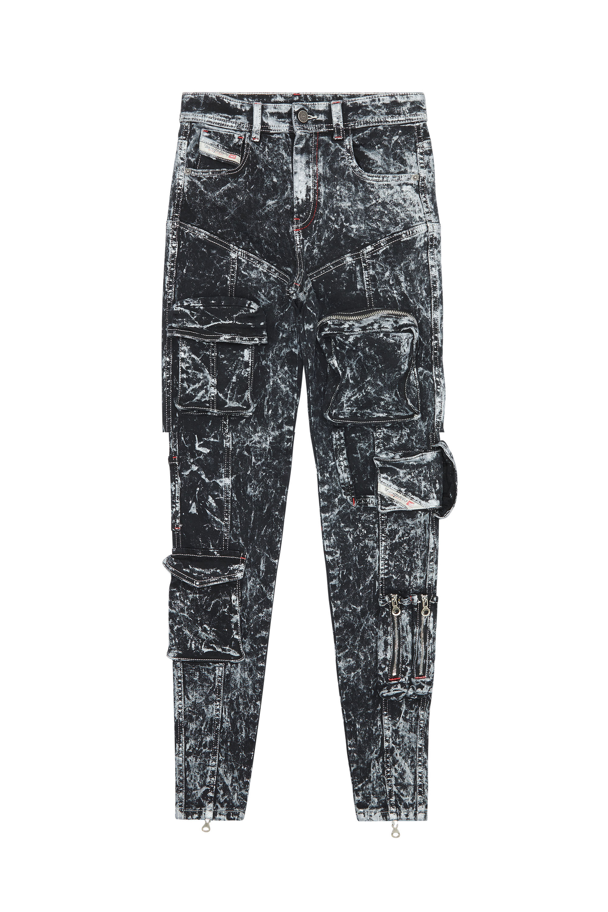 Diesel - Skinny Jeans 1984 Slandy-High 0EMAZ Femme, Noir/Gris foncé - Image 2