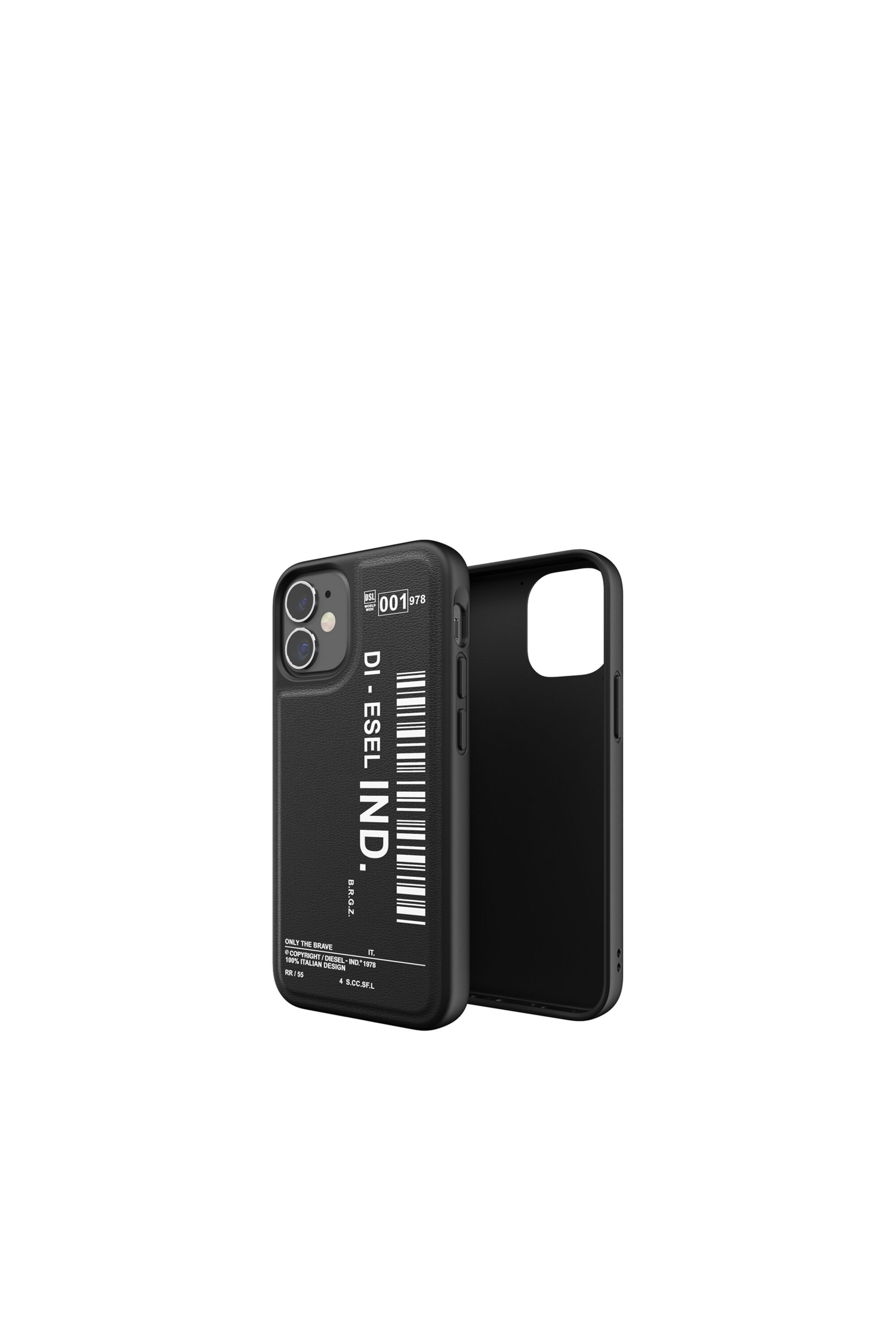 Diesel - 42488 STANDARD CASE, Coque moulée pur iPhone 12 Mini Mixte in Noir - 1