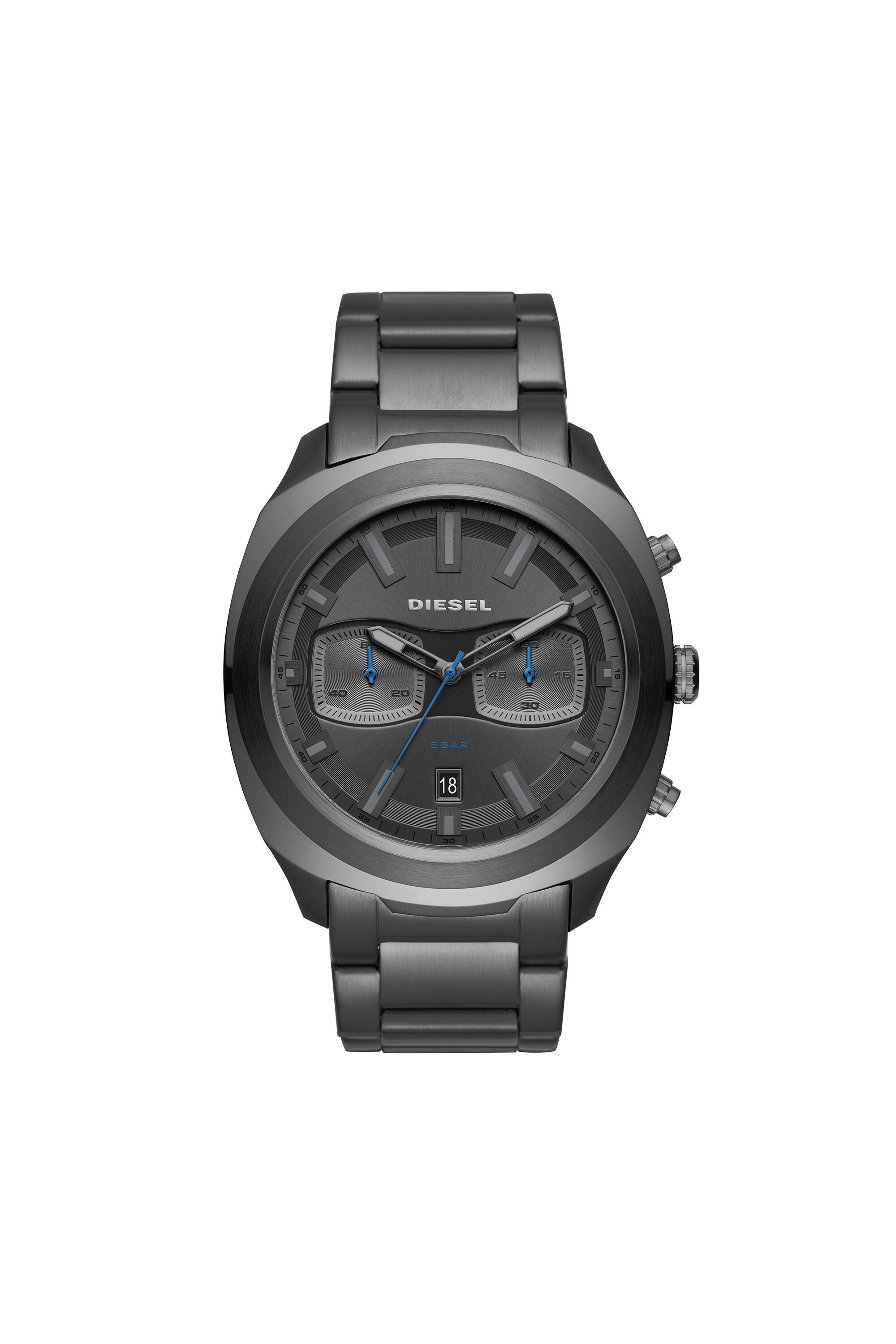 Diesel - DZ4510, Tumbler reloj cron&oacute;grafo en acero inoxidable gris metalizado Hombre in Negro - 1