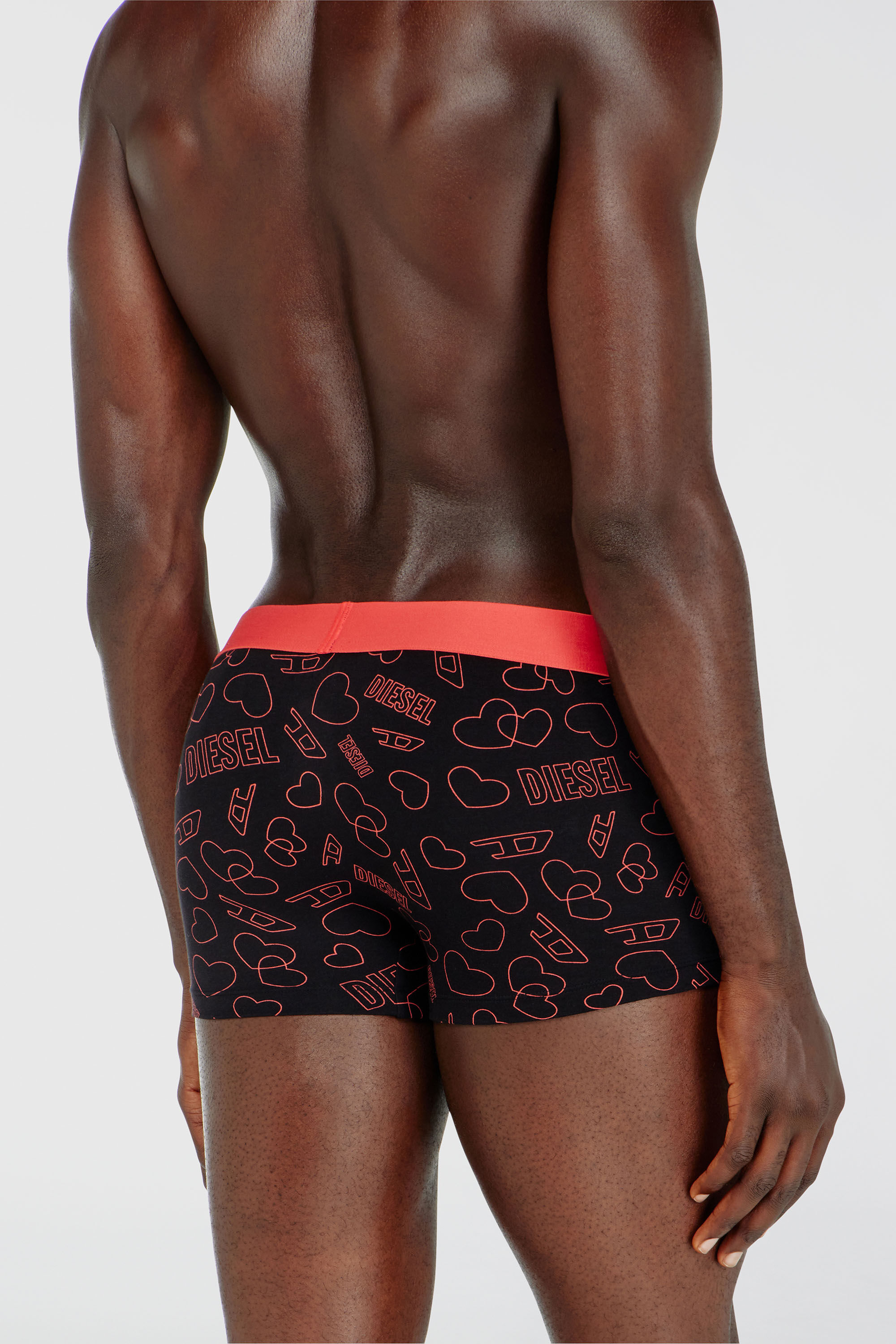 Diesel - DAMIEN-GFT-3PACK, Male's Three-pack boxer briefs with heart print in Pink/Black - 3
