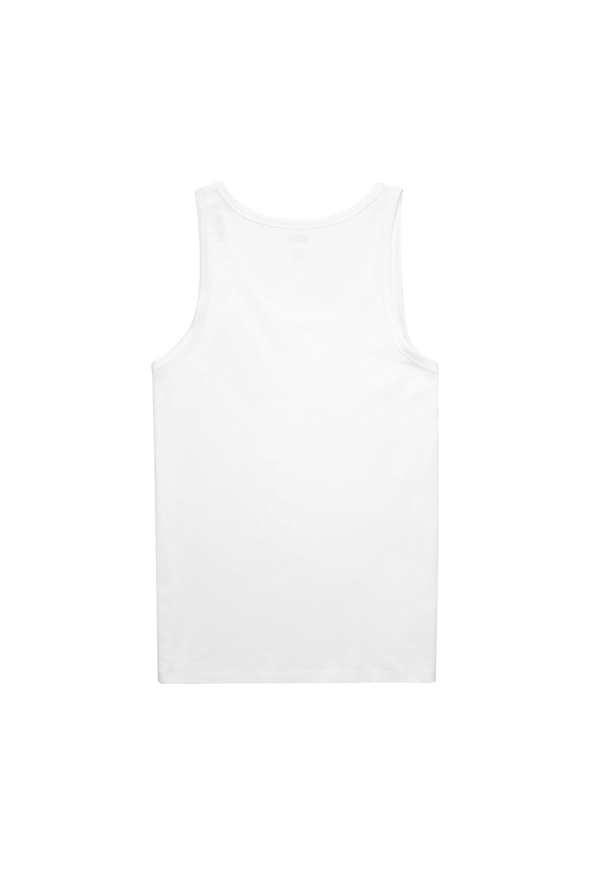 Diesel - UMTK-JOHNNY-TUBE-TWOPACK, Male's Two-pack of tank tops with logo print in White - 4