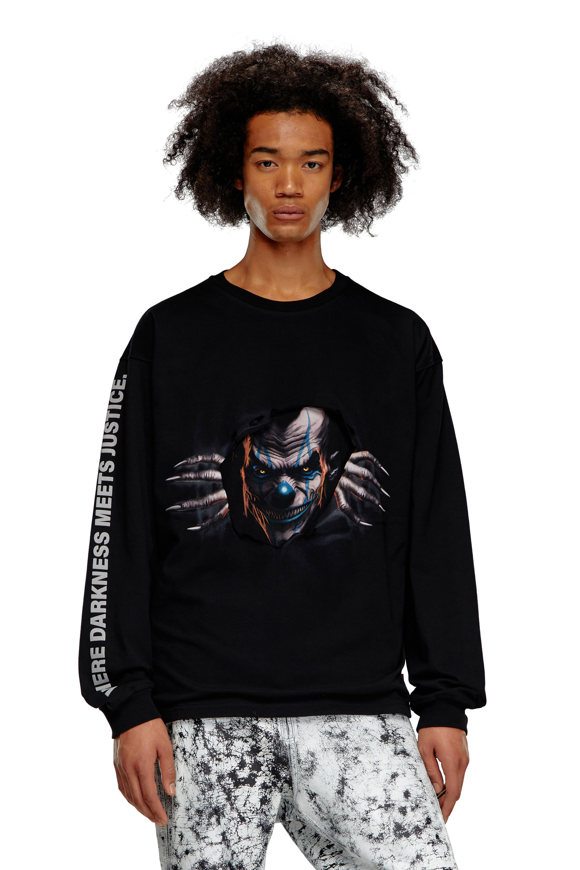 Diesel - T-BOXT-LS-P1, Camiseta de manga larga con estampado de p&oacute;ster Hombre in Negro - 3