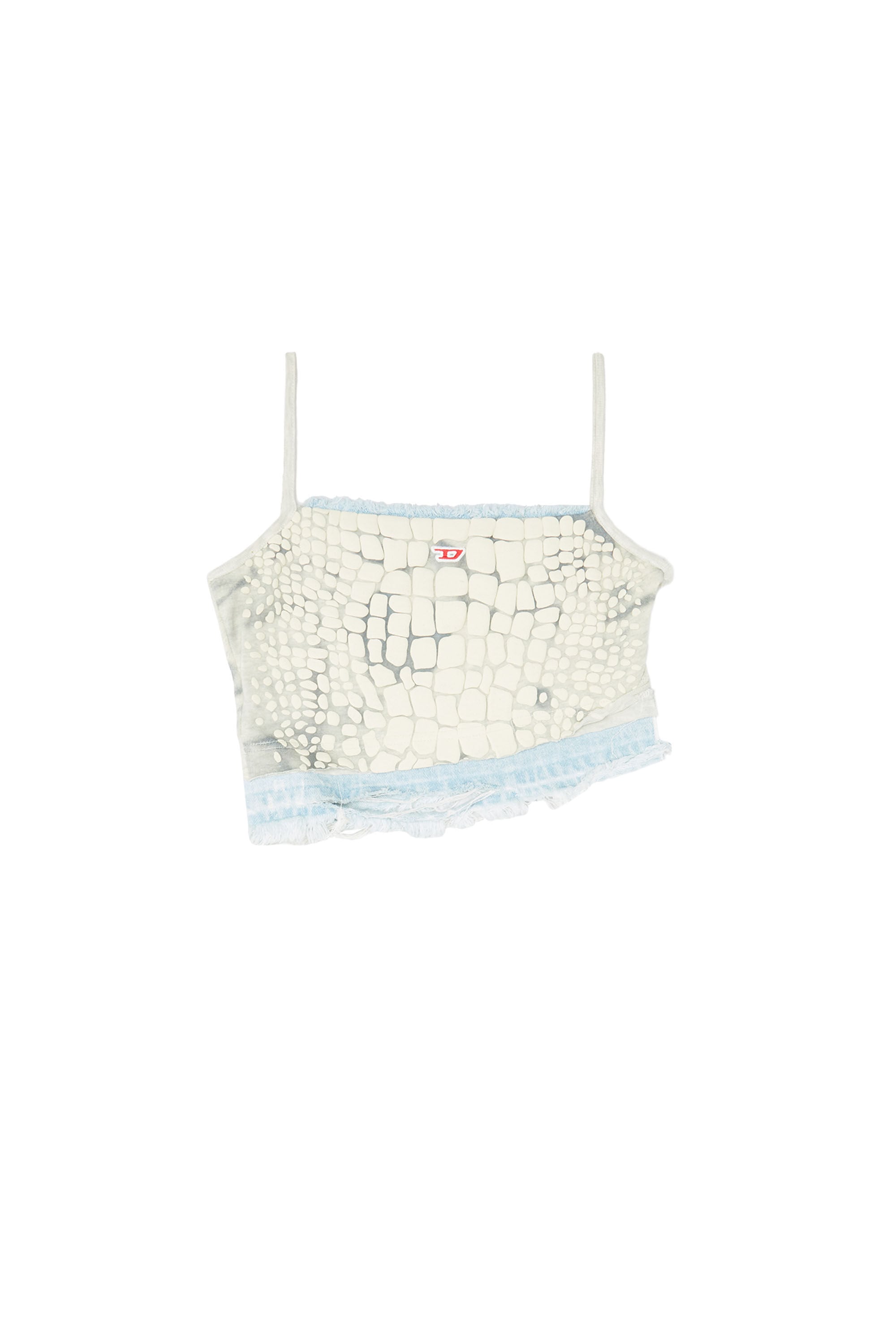 T-HOPLER Woman: Strappy top with alligator puff print | Diesel