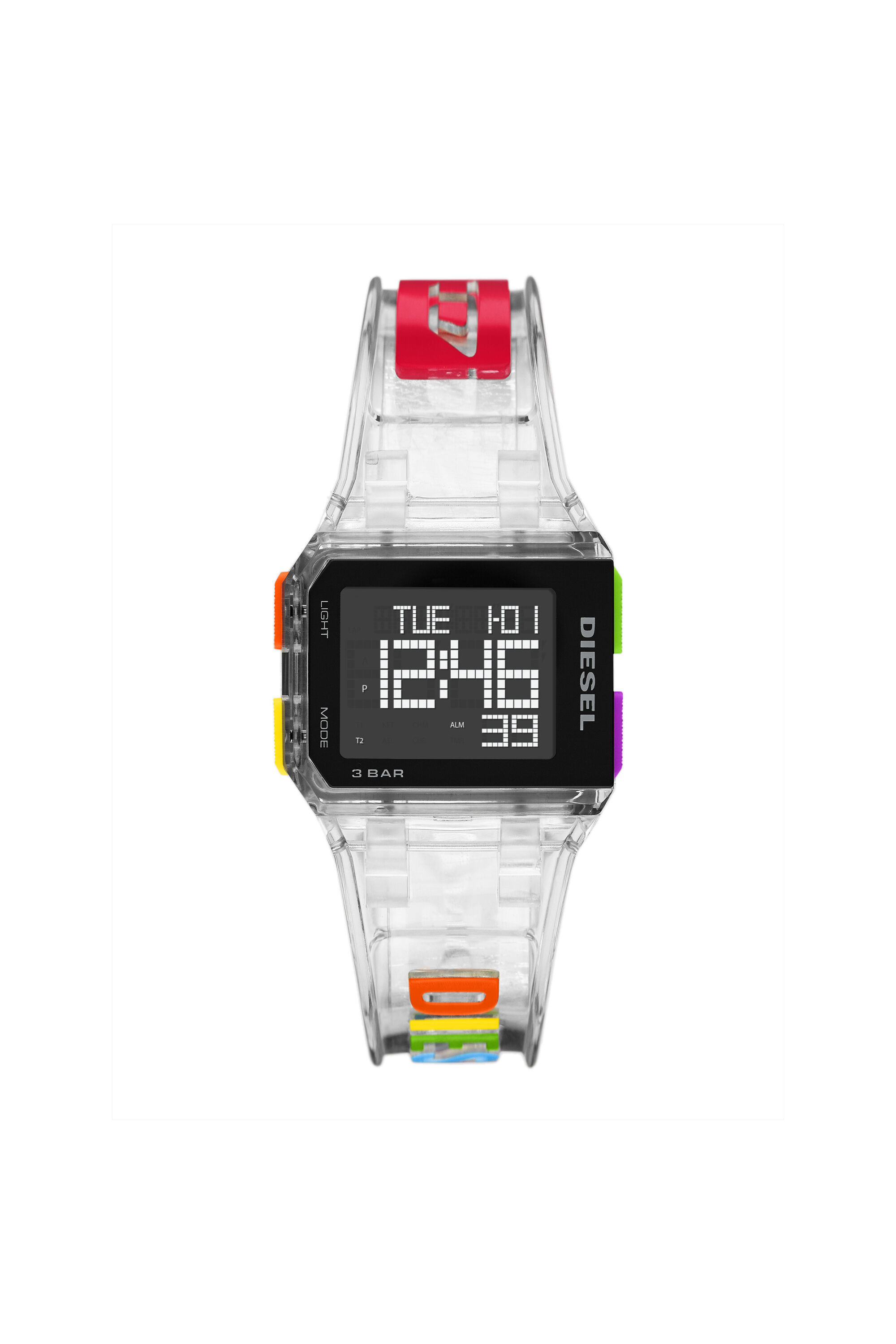 diesel時計 DZ1935 : Limited-edition Chopped digital transparent watch
