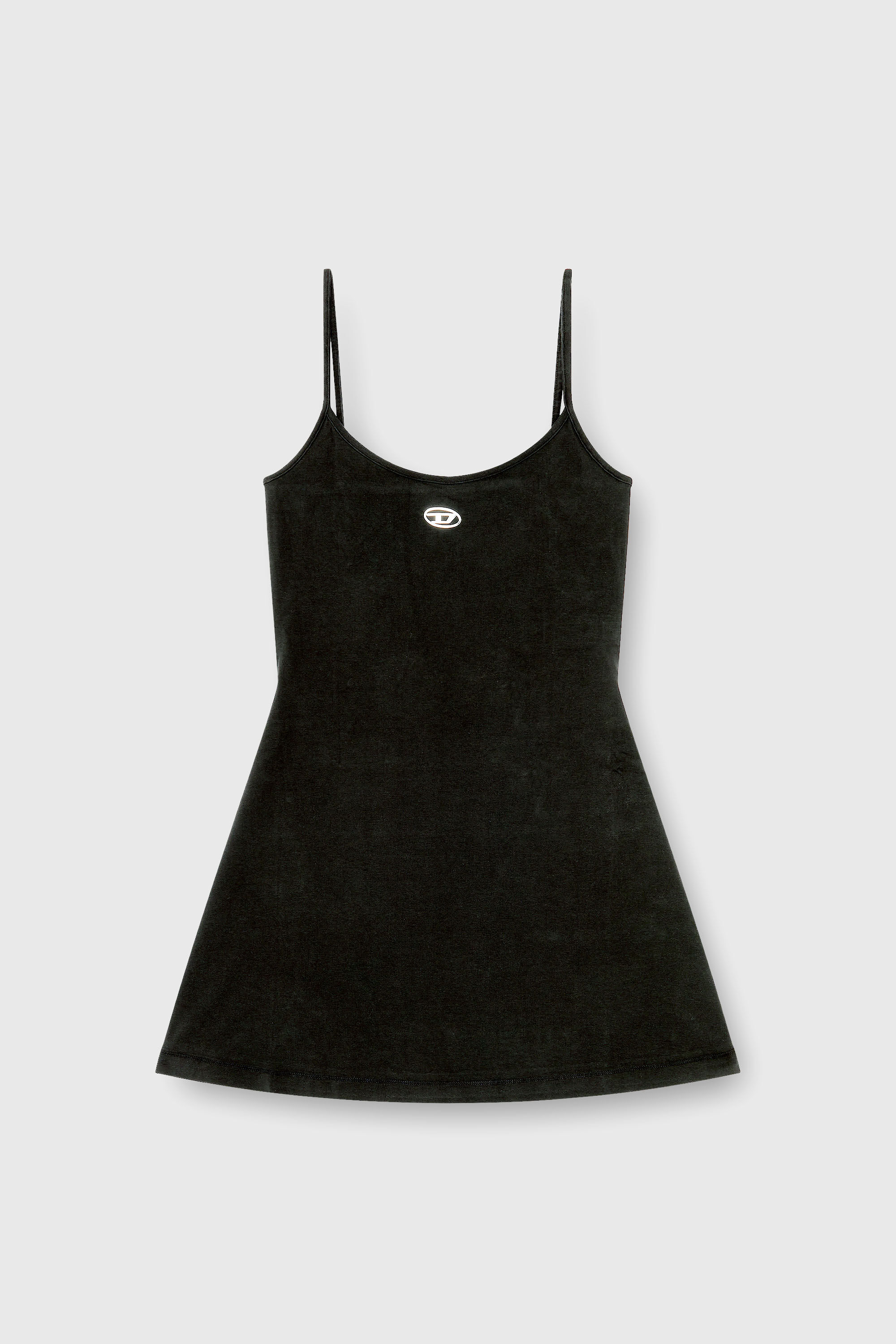 Women's Mini dress in cotton with Oval D logo | Black | Diesel