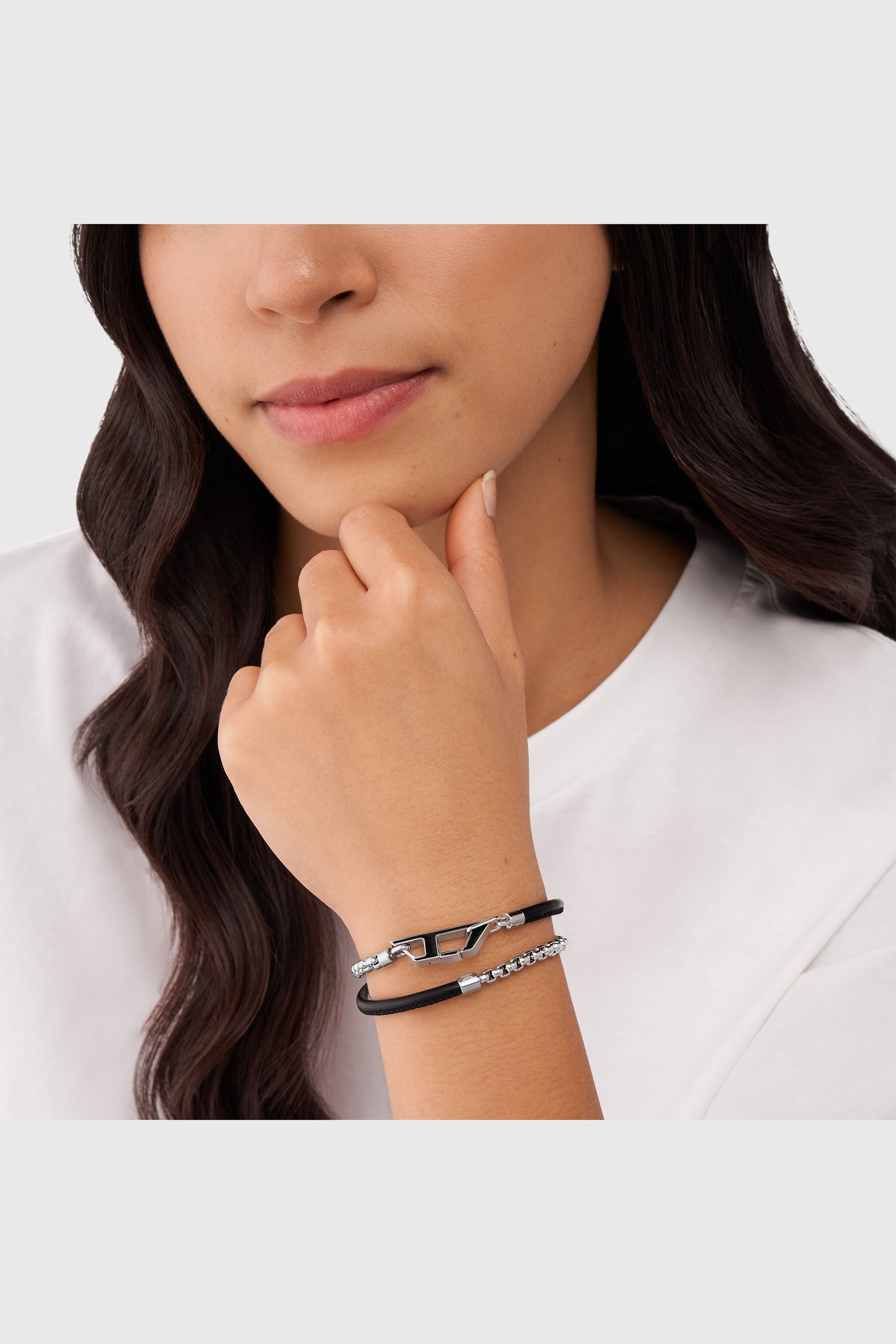 Women's Stainless steel chain bracelet | Silver | Diesel {{Country}}