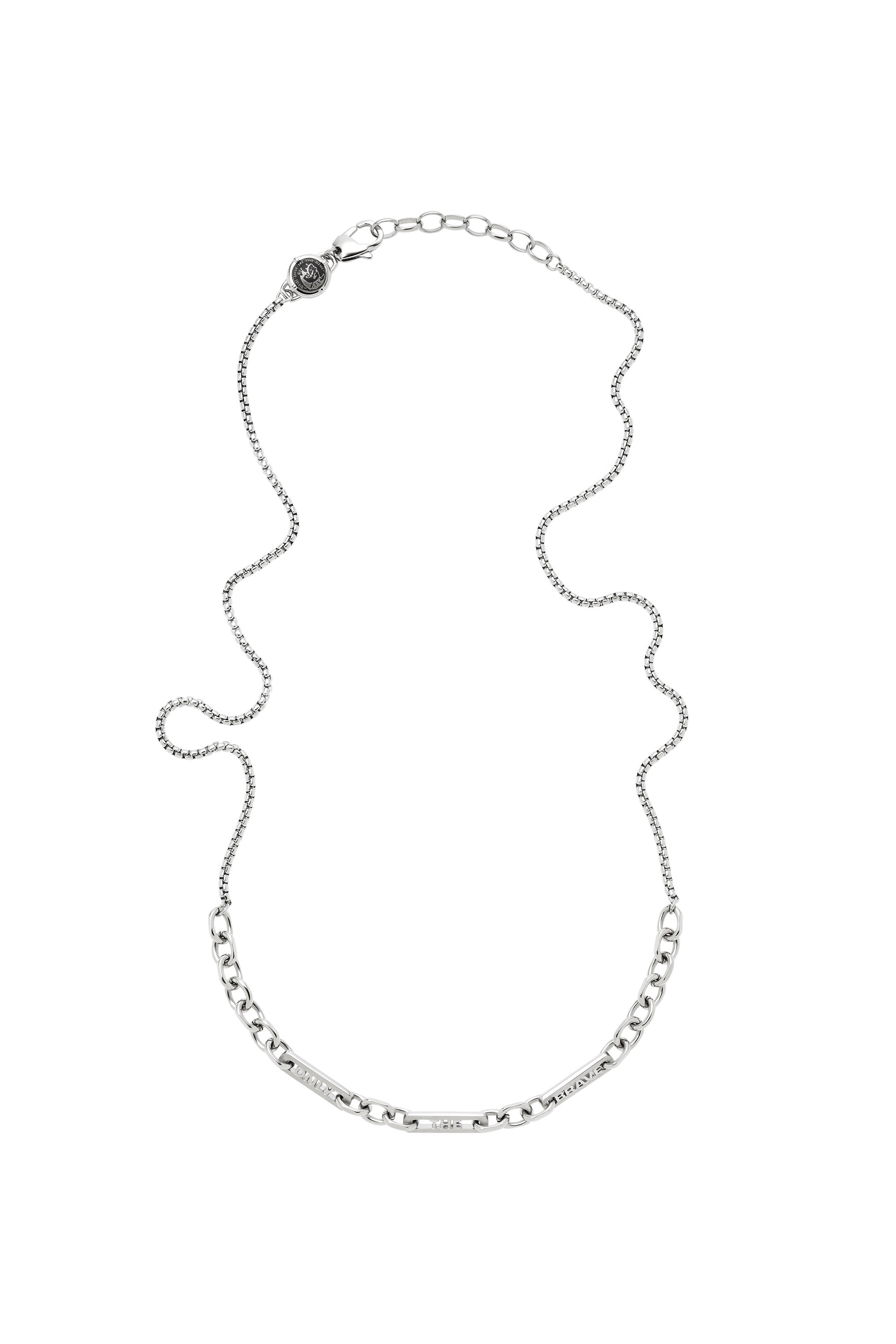 Diesel - DX1329, Male's Stainless Steel Chain Necklace in Silver - 2