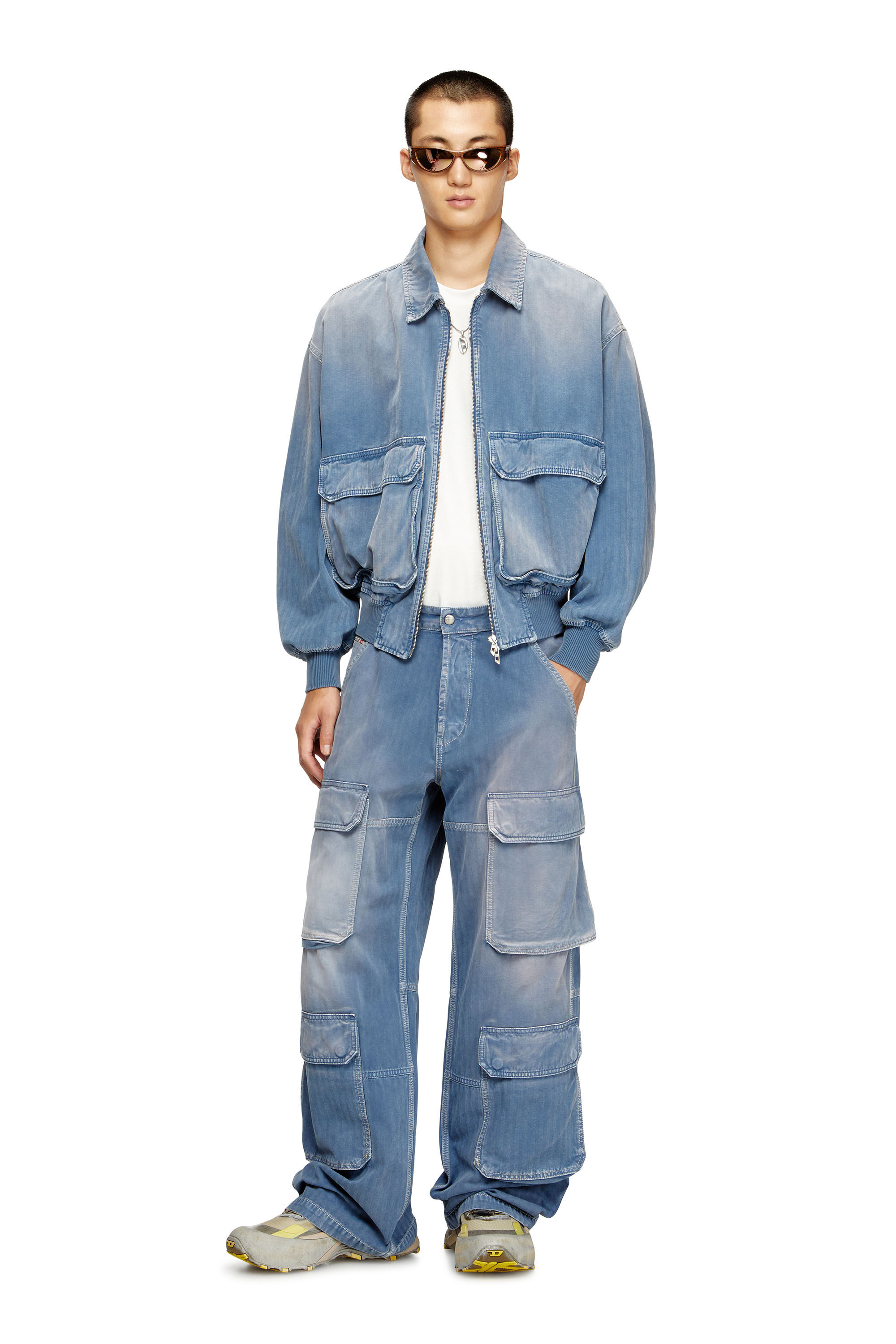 Diesel - Relaxed Jeans D-Touch 09M93 Homme, Bleu moyen - Image 1