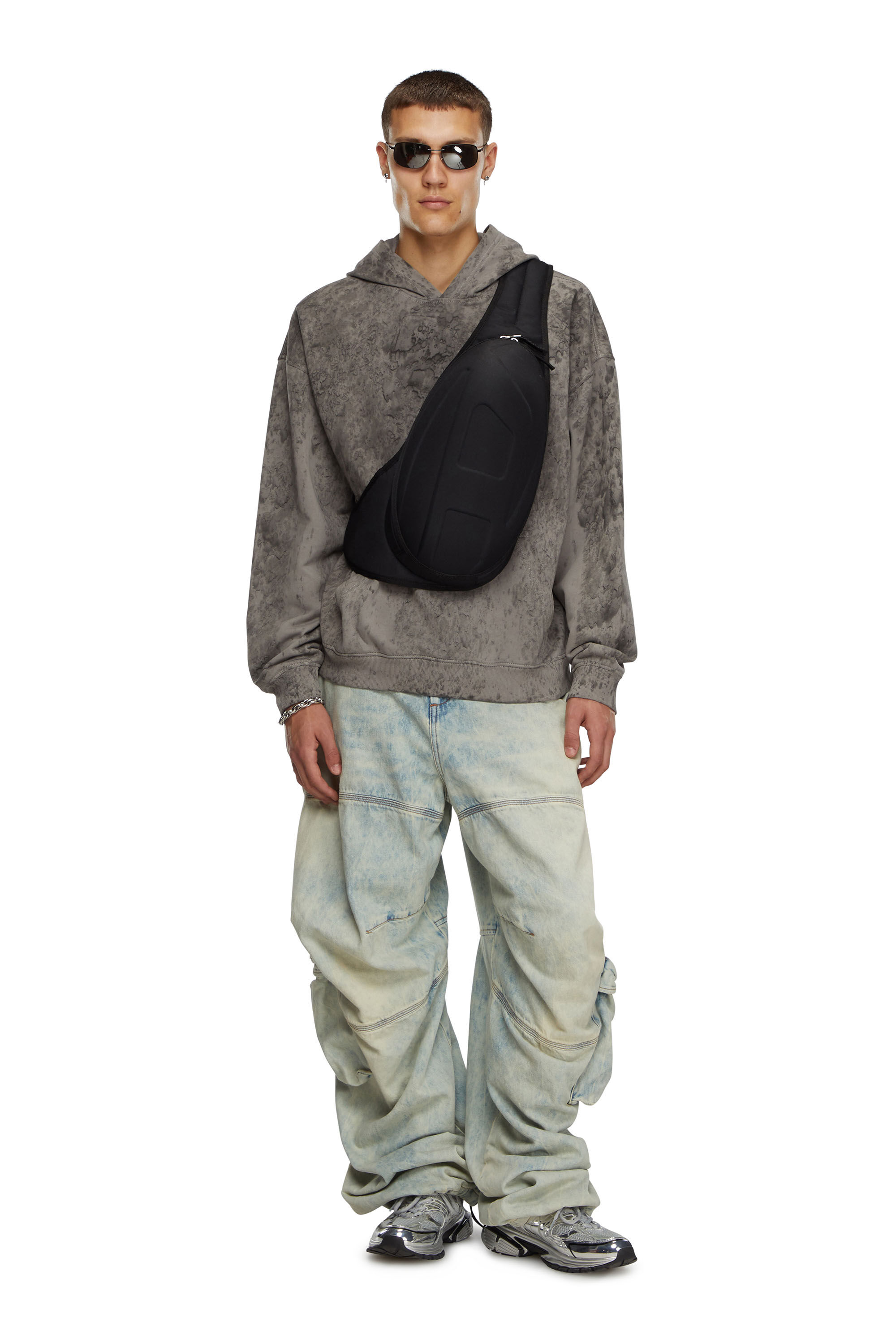 Diesel - 1DR-POD SLING BAG, Male's 1DR-Pod-Hard shell sling bag in Black - 6