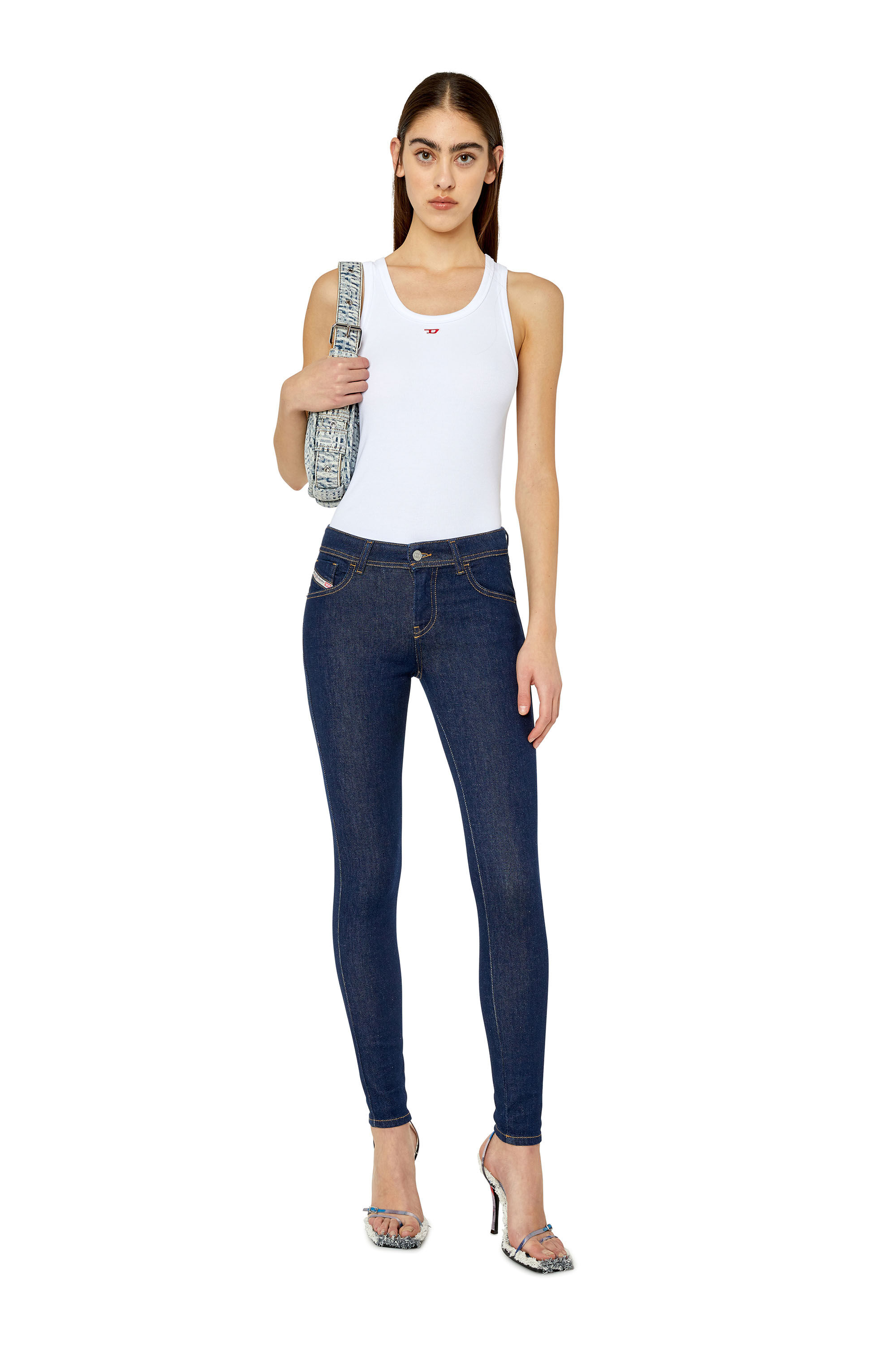Diesel - Female's Skinny Jeans 2017 Slandy Z9C18, Dark Blue - 1