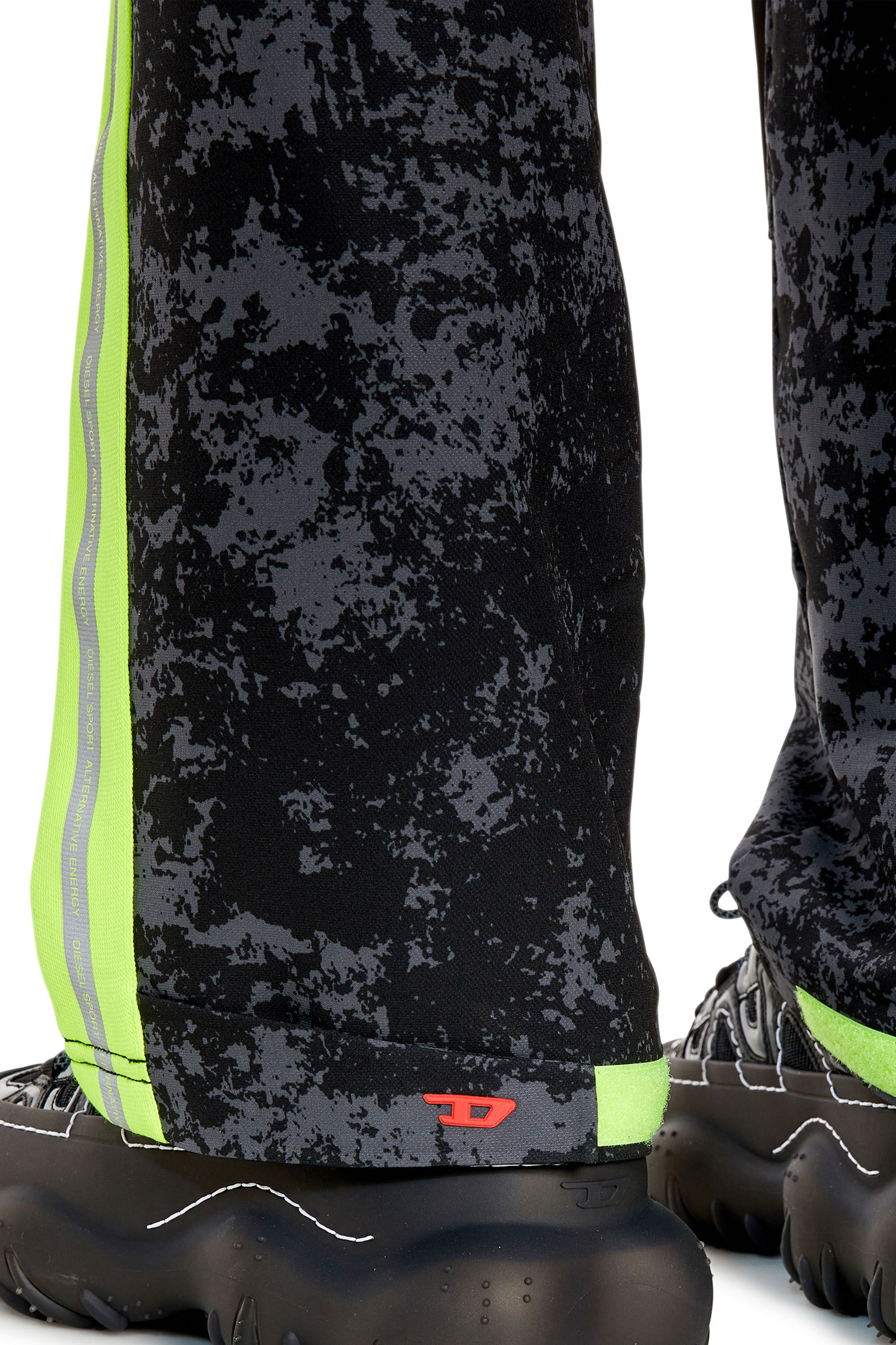 Men's Woven track pants with cloudy print | Multicolor | Diesel