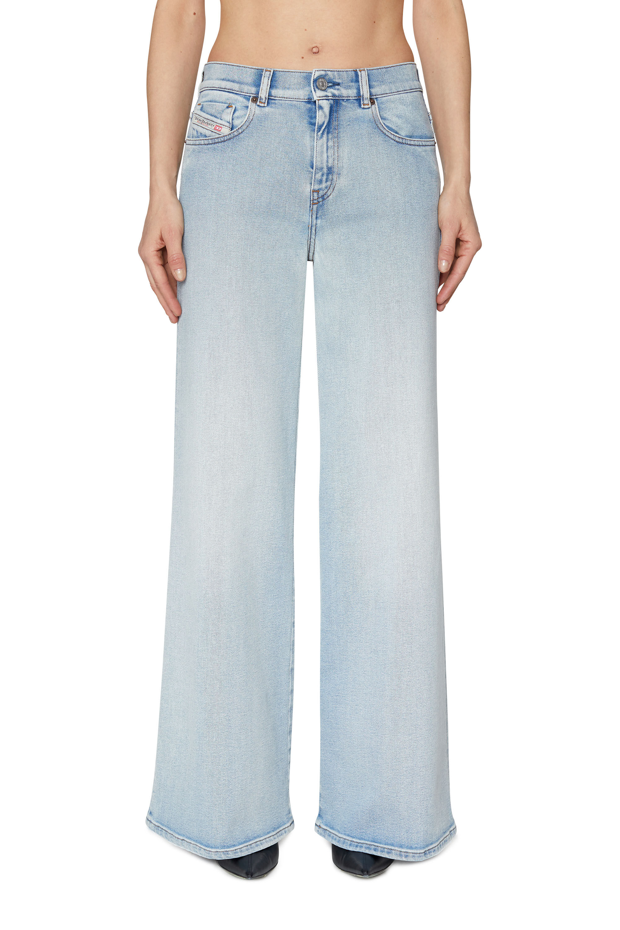 Diesel - Bootcut and Flare Jeans 1978 D-Akemi 09C08, Female's Bootcut and Flare Jeans - 1978 D-Akemi in Light Blue - 1